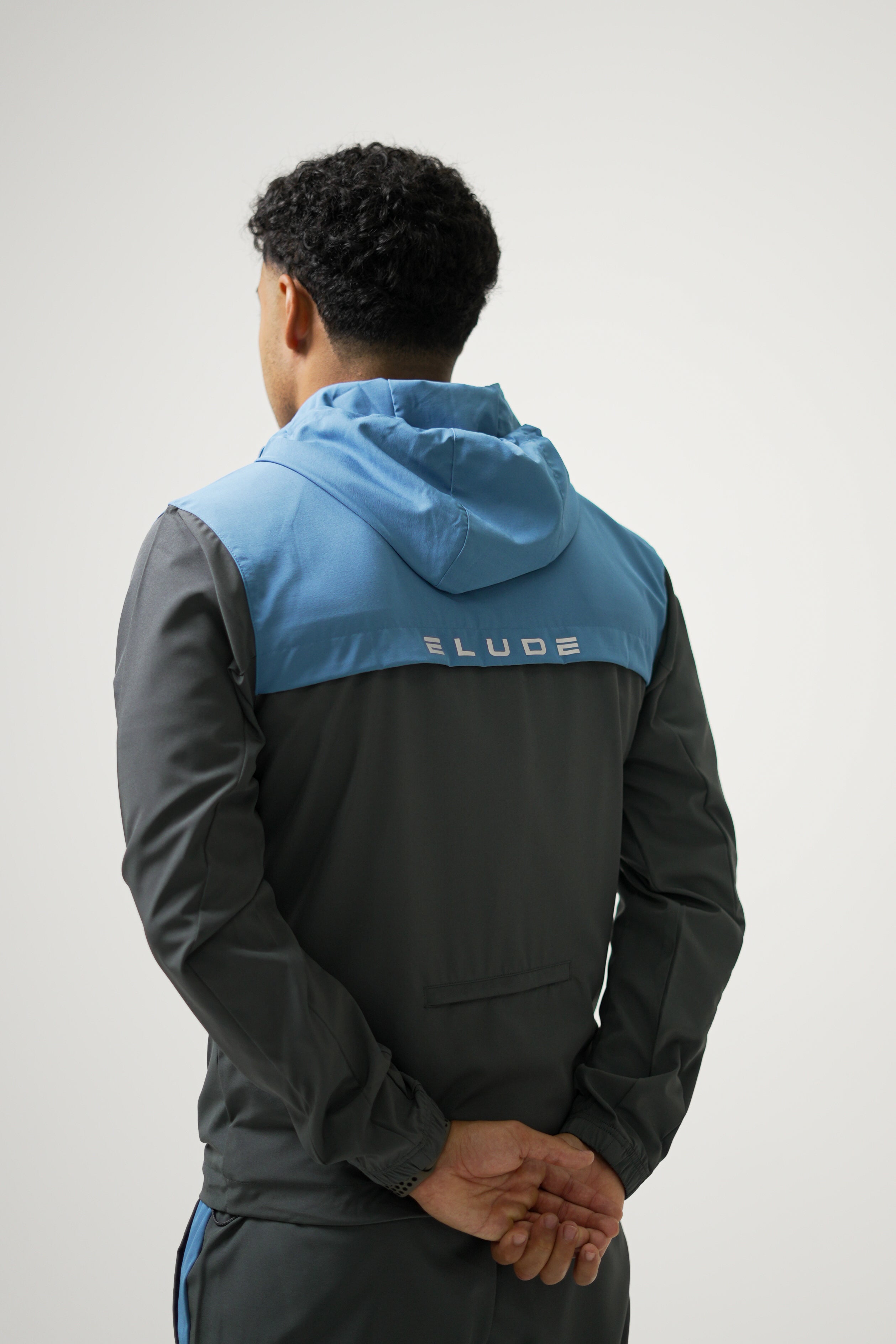 TRACK JACKET SET - GREY/OMBRE BLUE