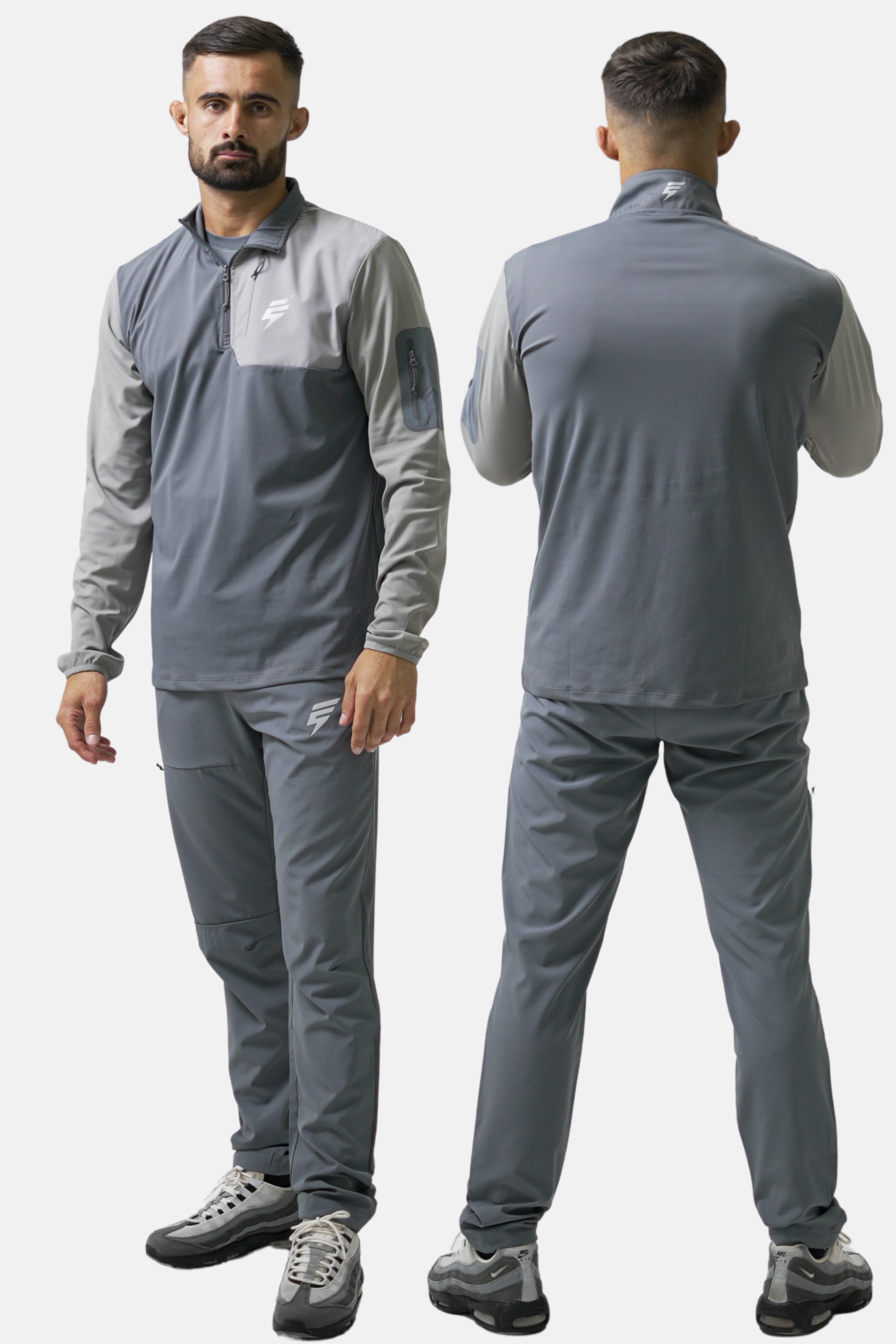 CORE 1/4 ZIP SET - GREY/LIGHT GREY