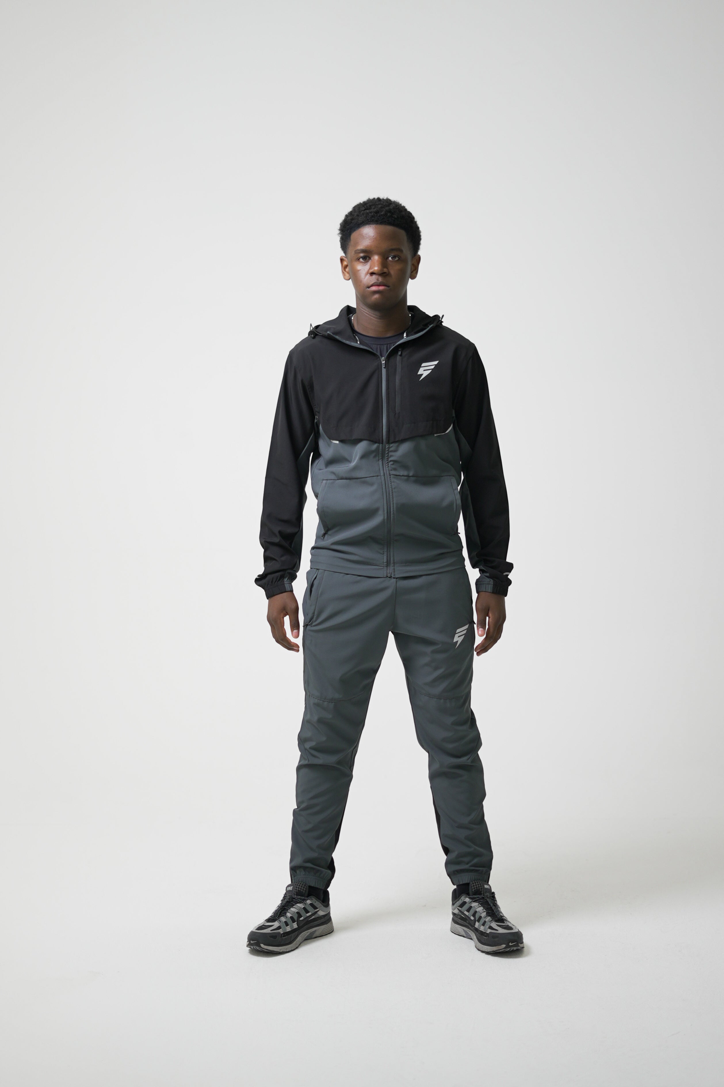 TRACK PANTS - COAL/BLACK