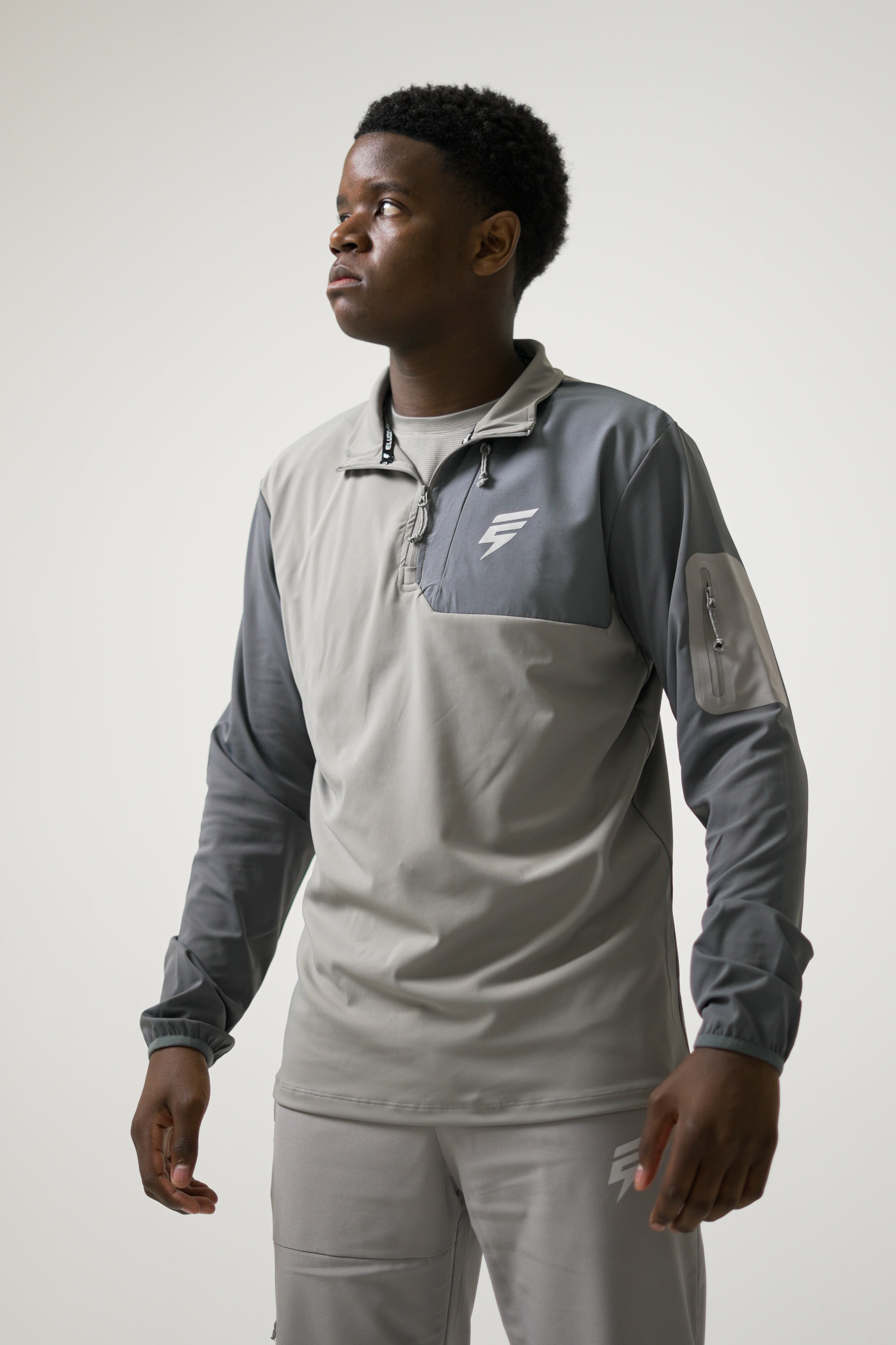 CORE 1/4 ZIP - LIGHT GREY/GREY