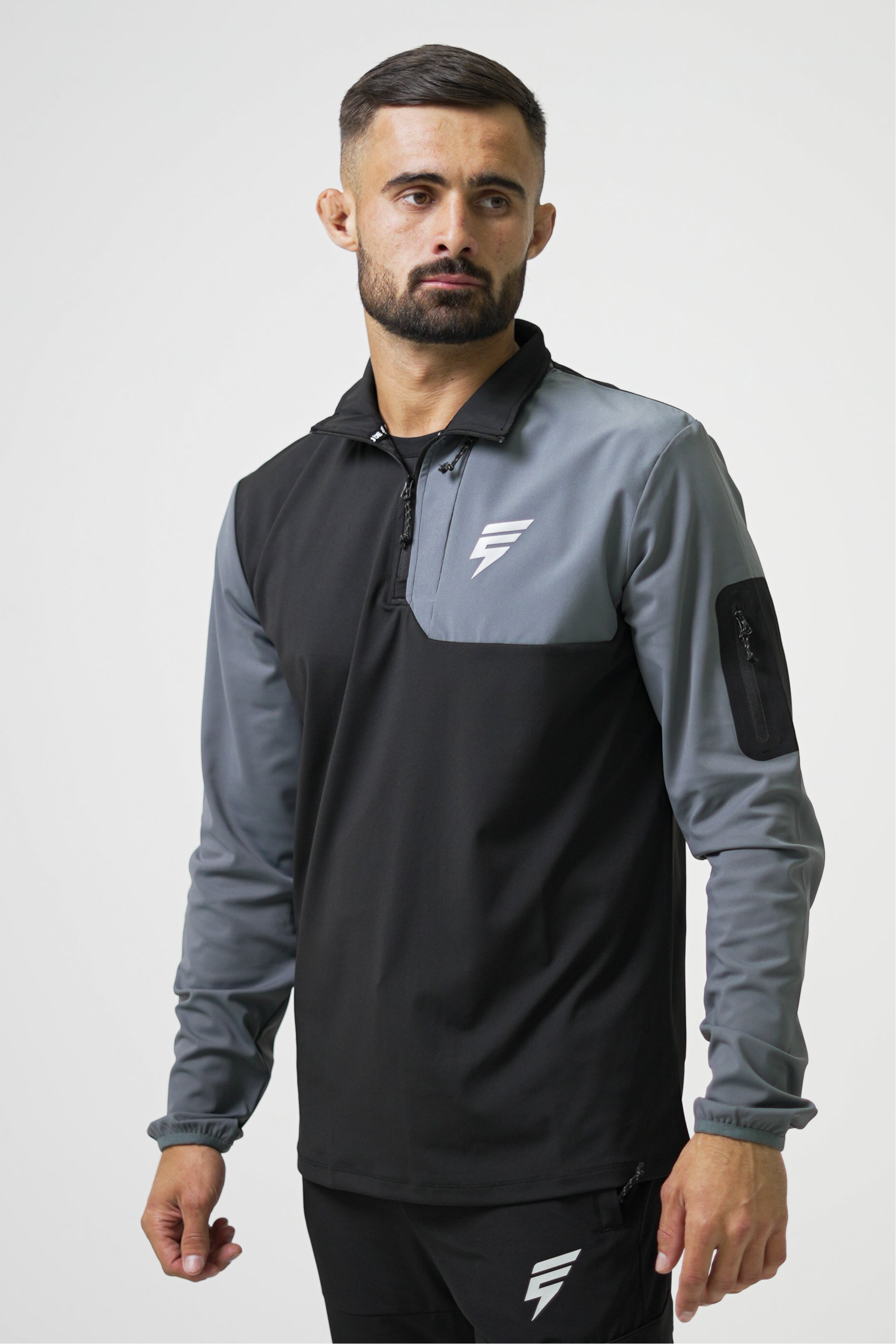 CORE 1/4 ZIP SET - BLACK/GREY
