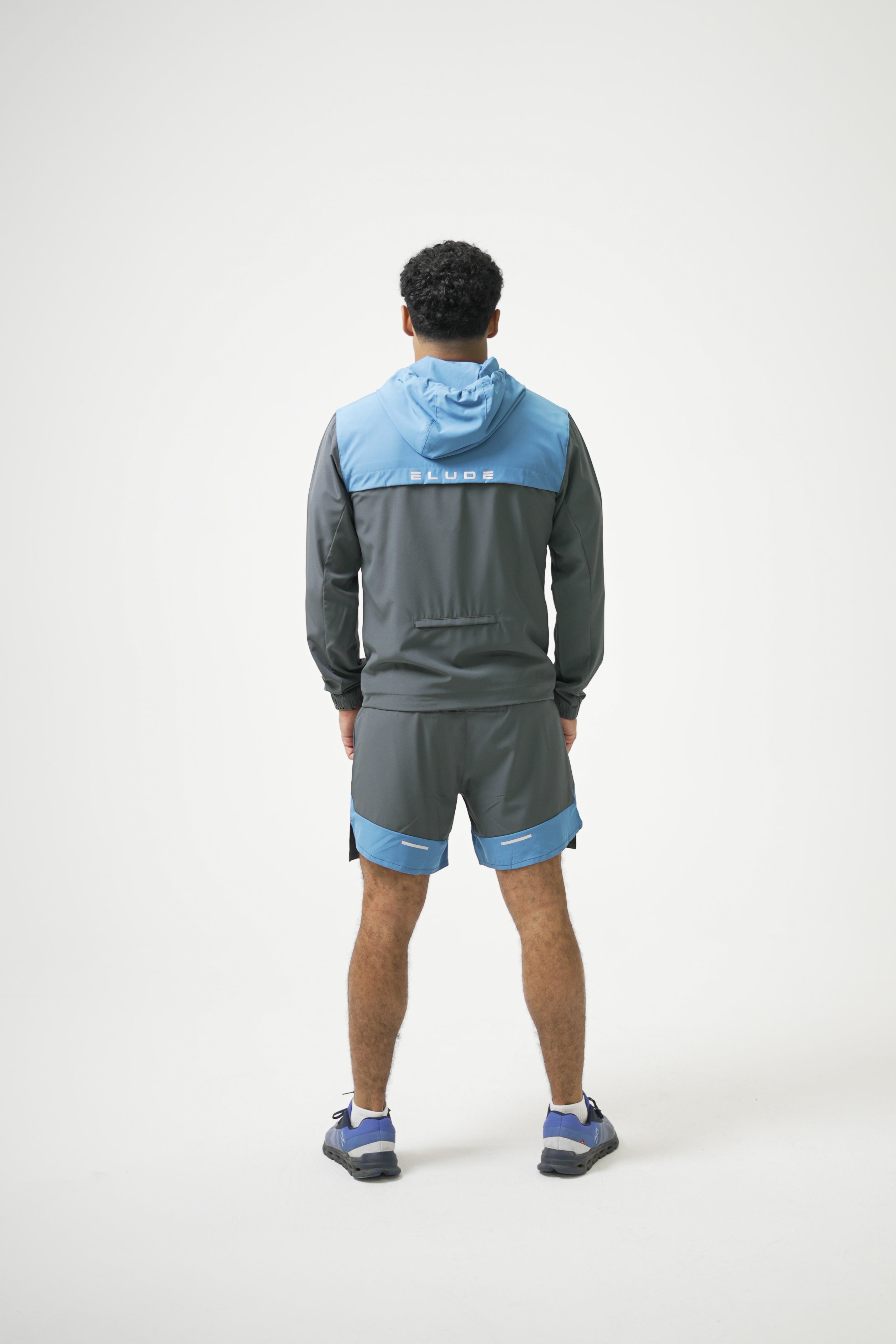 TRACK JACKET SET - GREY/OMBRE BLUE