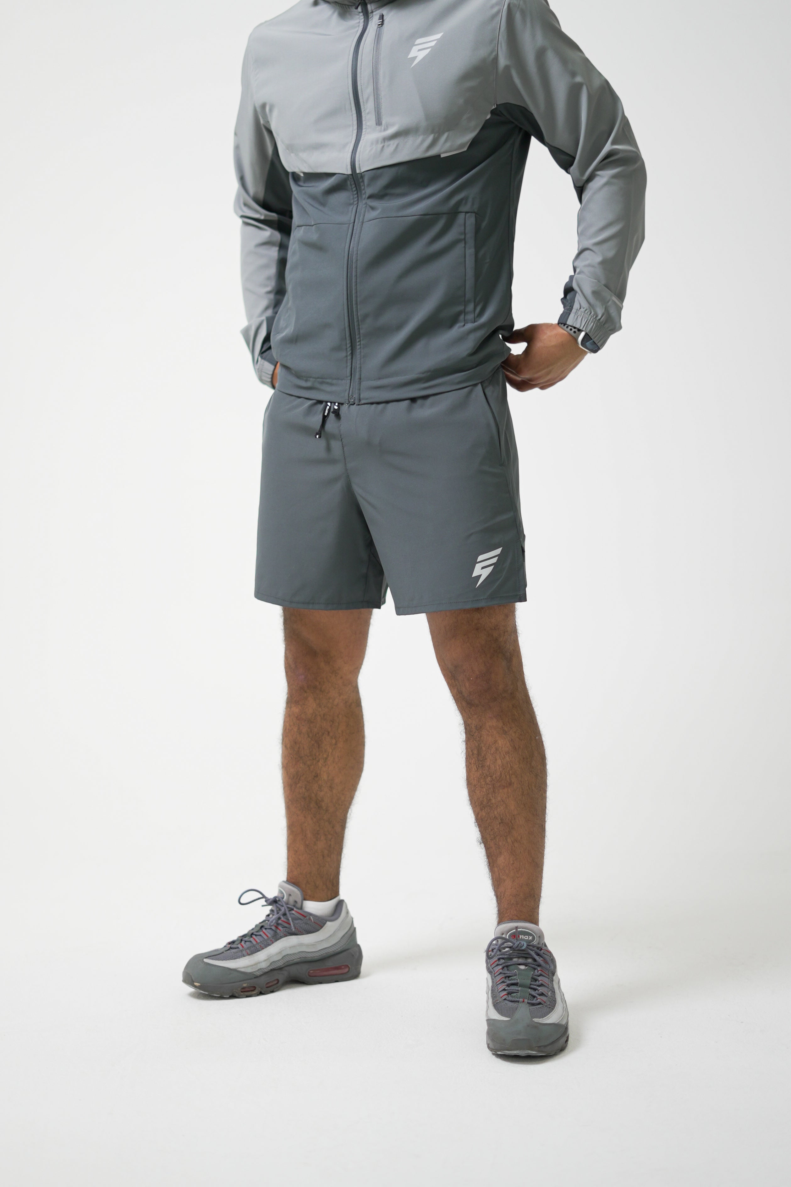 TRACK JACKET SET - COAL/LIGHT GREY
