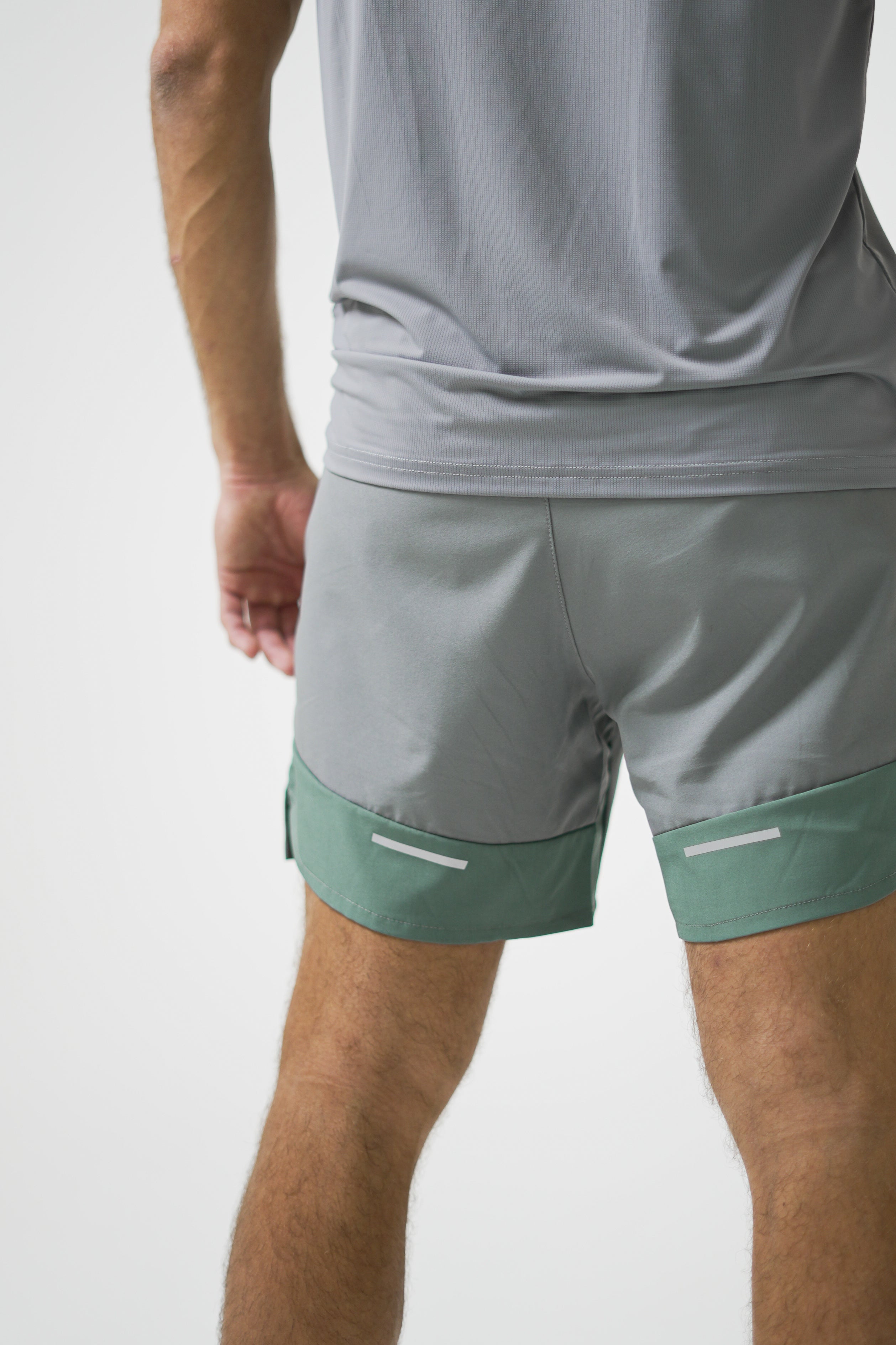 TRACK JACKET SET - LIGHT GREY/SAGE GREEN