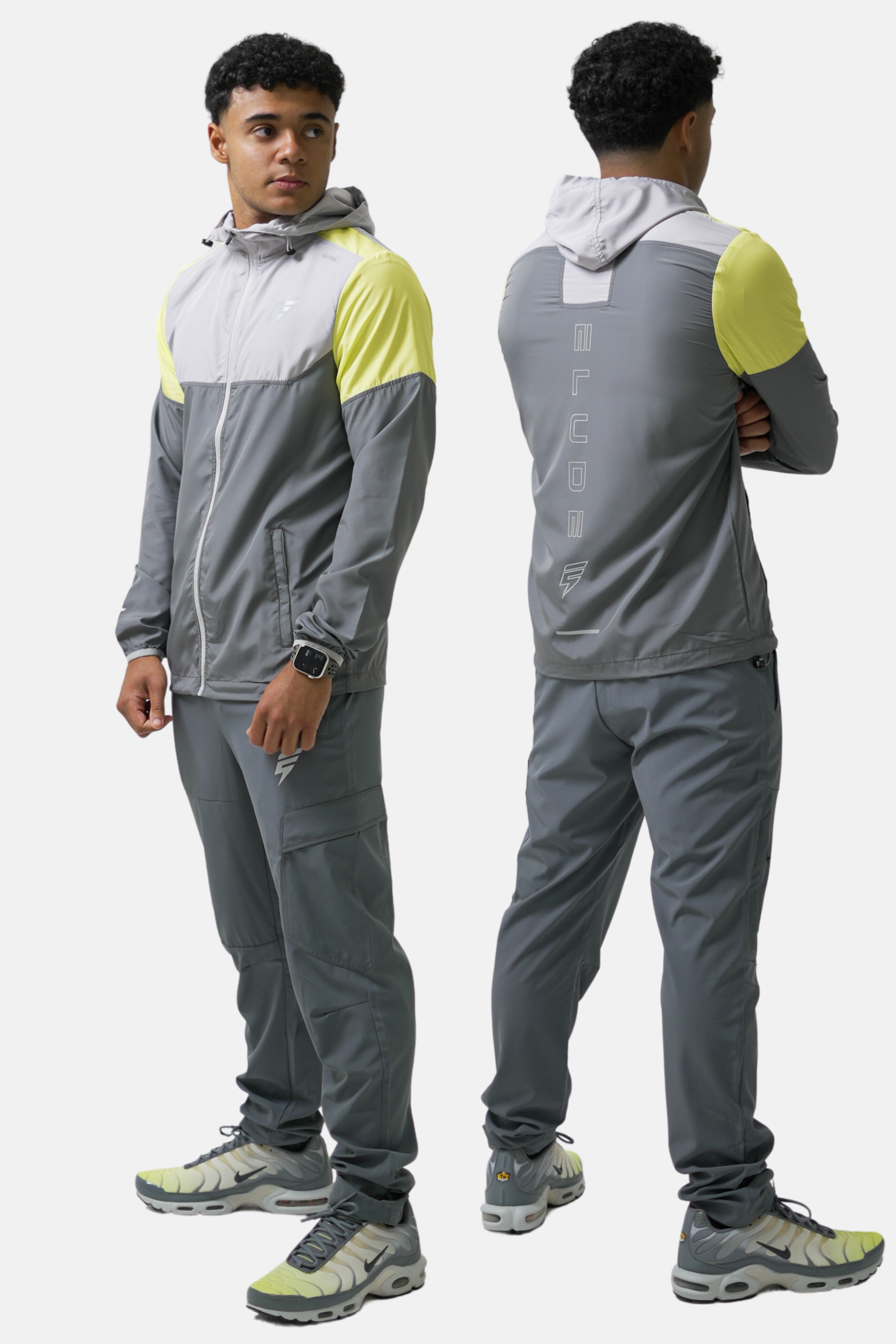 VENT WINDBREAKER SET - GREY/LIGHT GREY/LIME