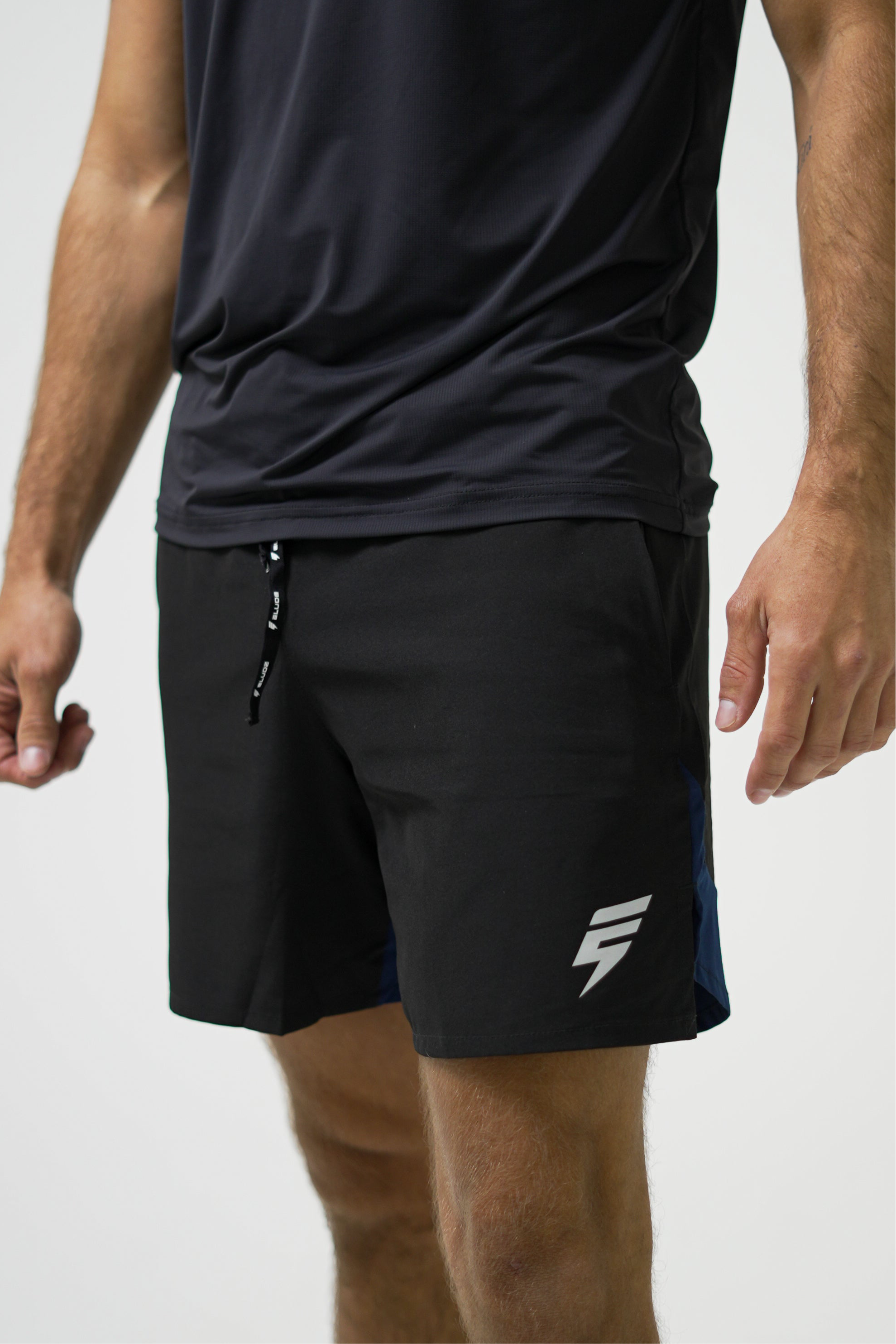 SPLIT SHORTS - BLACK/NAVY
