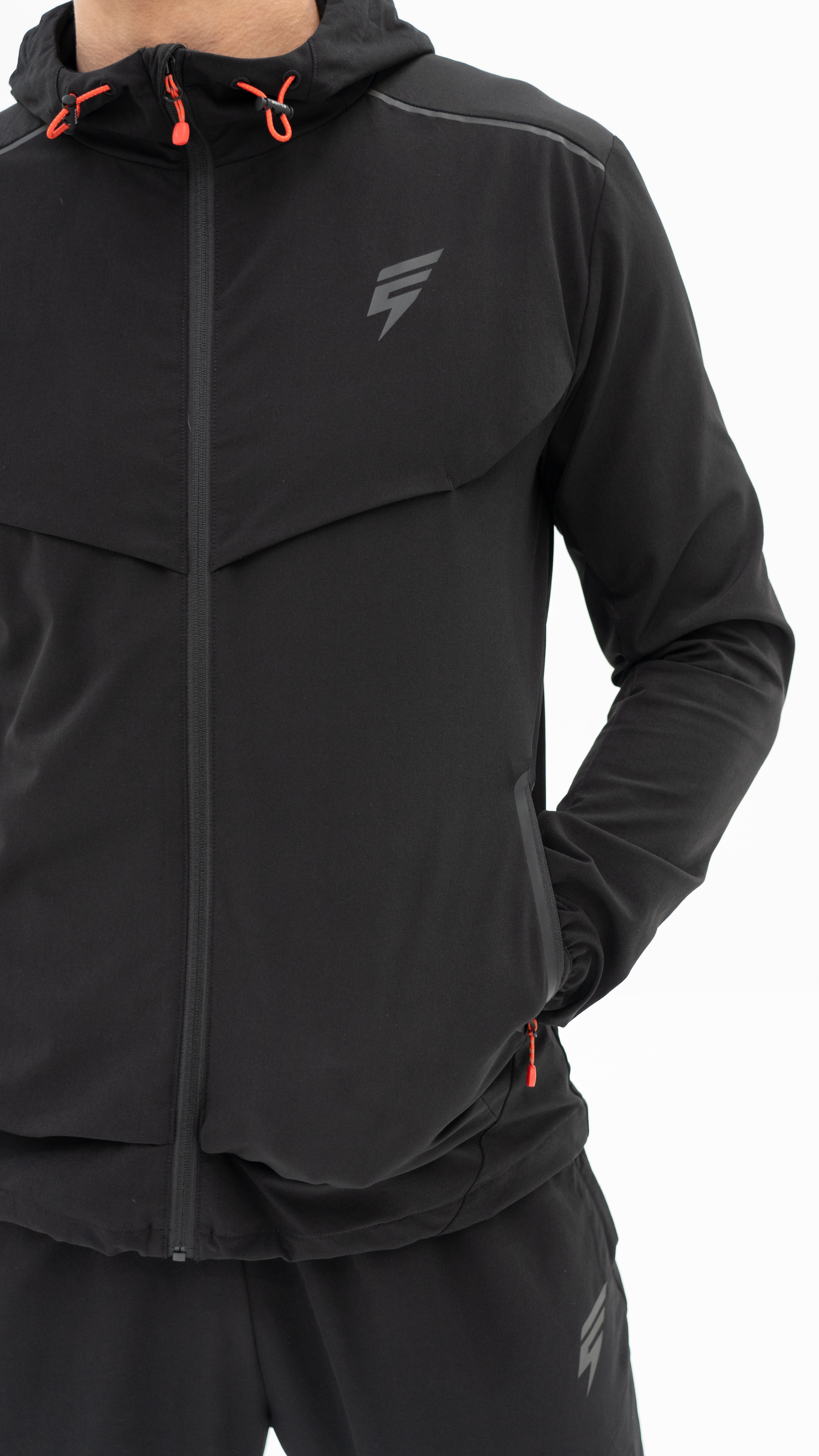 GHOST TRACKSUIT - BLACK/RED