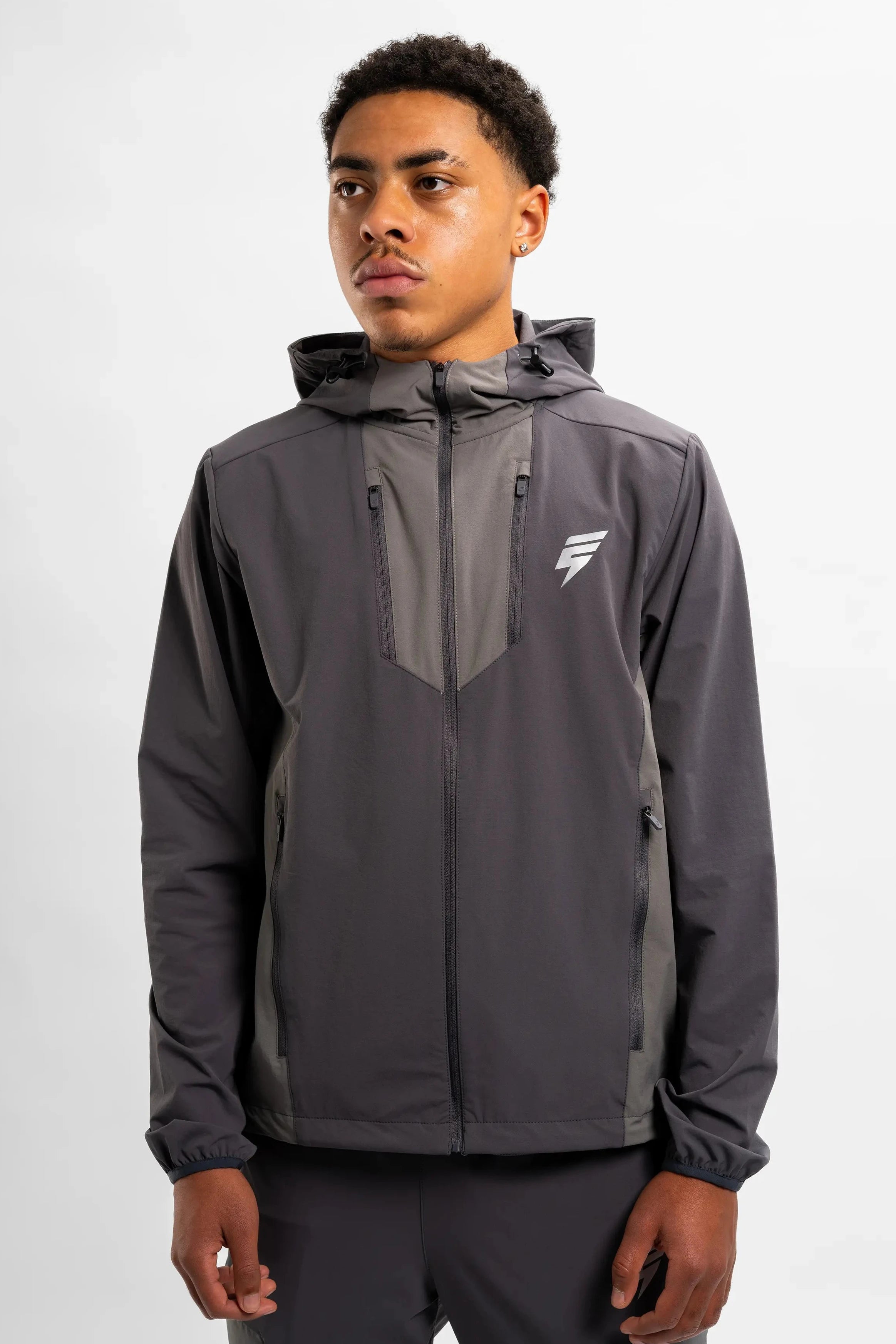 PEAK JACKET - COAL/GREY