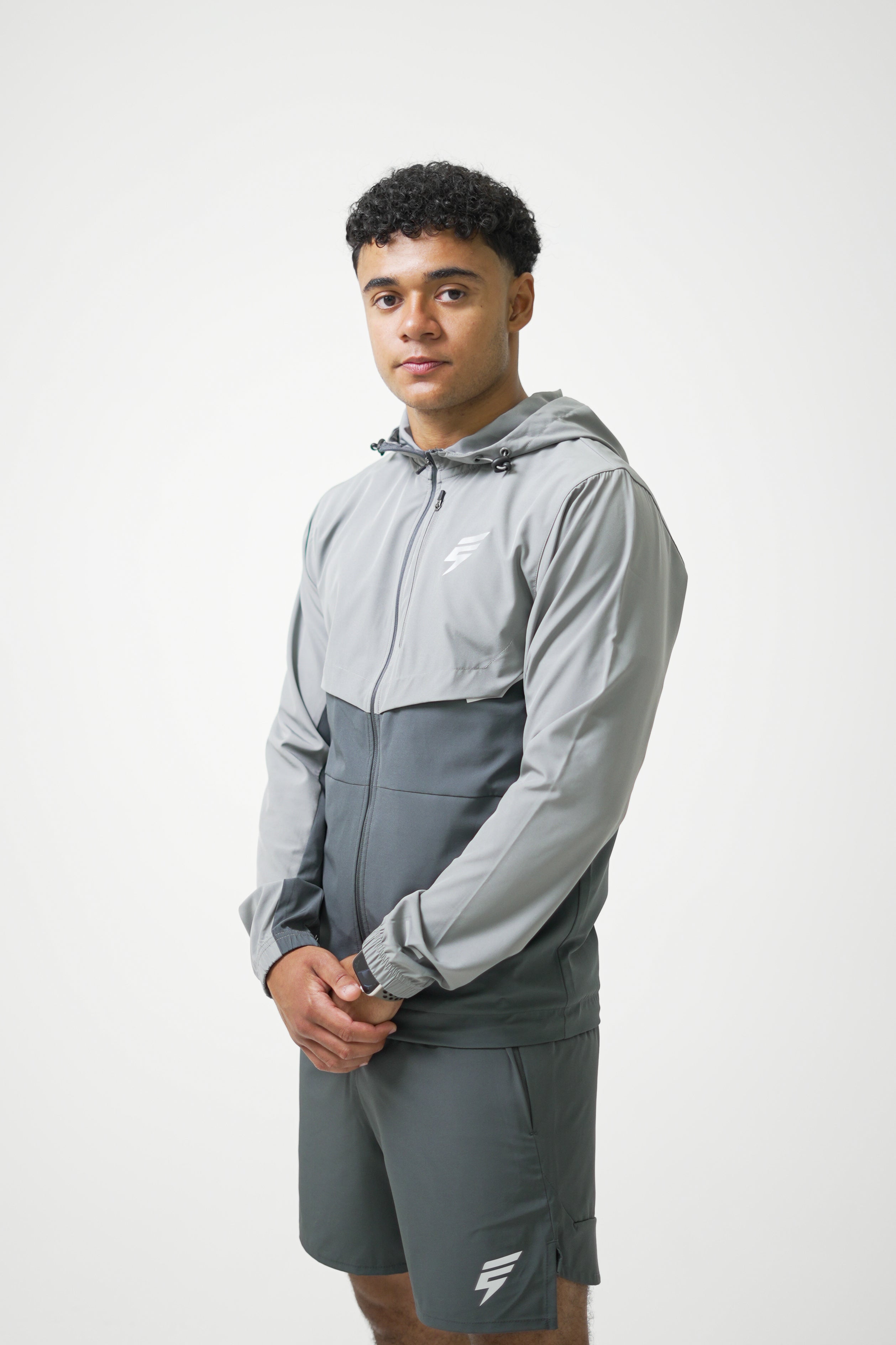 TRACK JACKET SET - COAL/LIGHT GREY