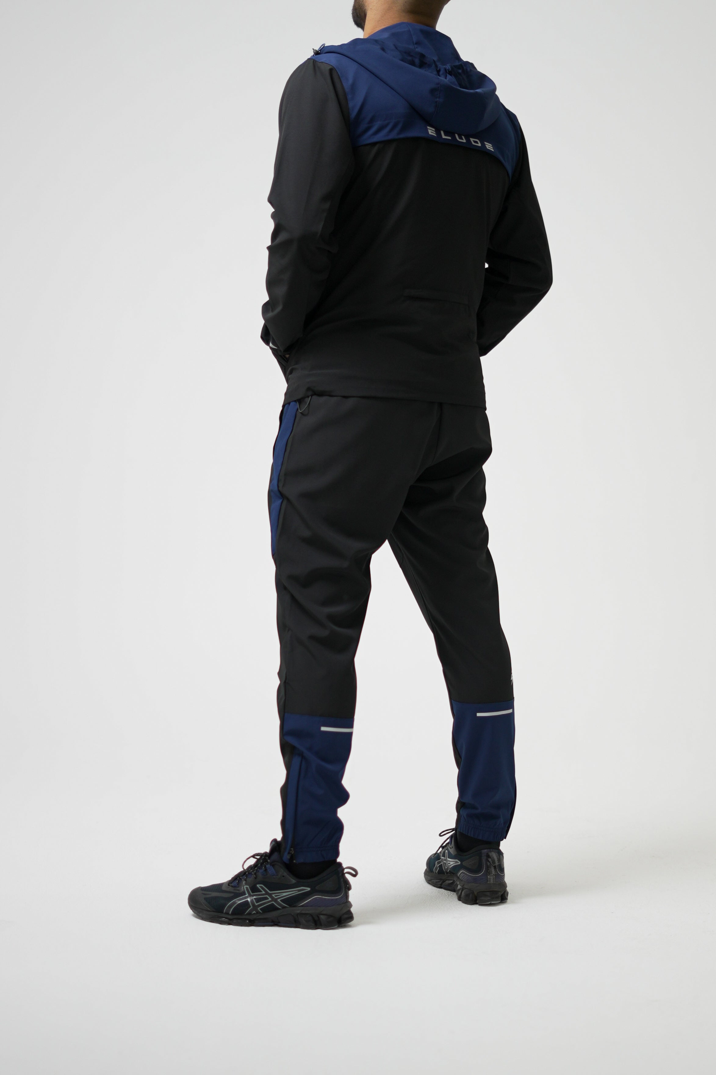 TRACK PANTS - BLACK/NAVY