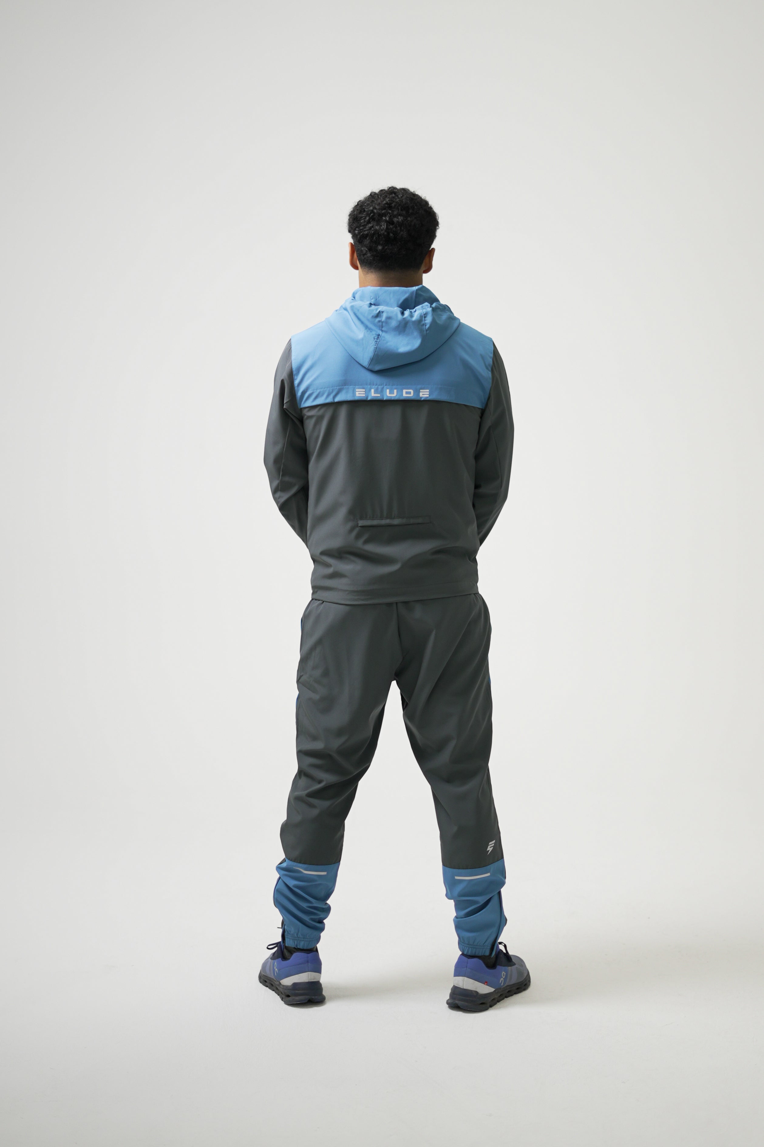TRACK JACKET - GREY/OMBRE BLUE