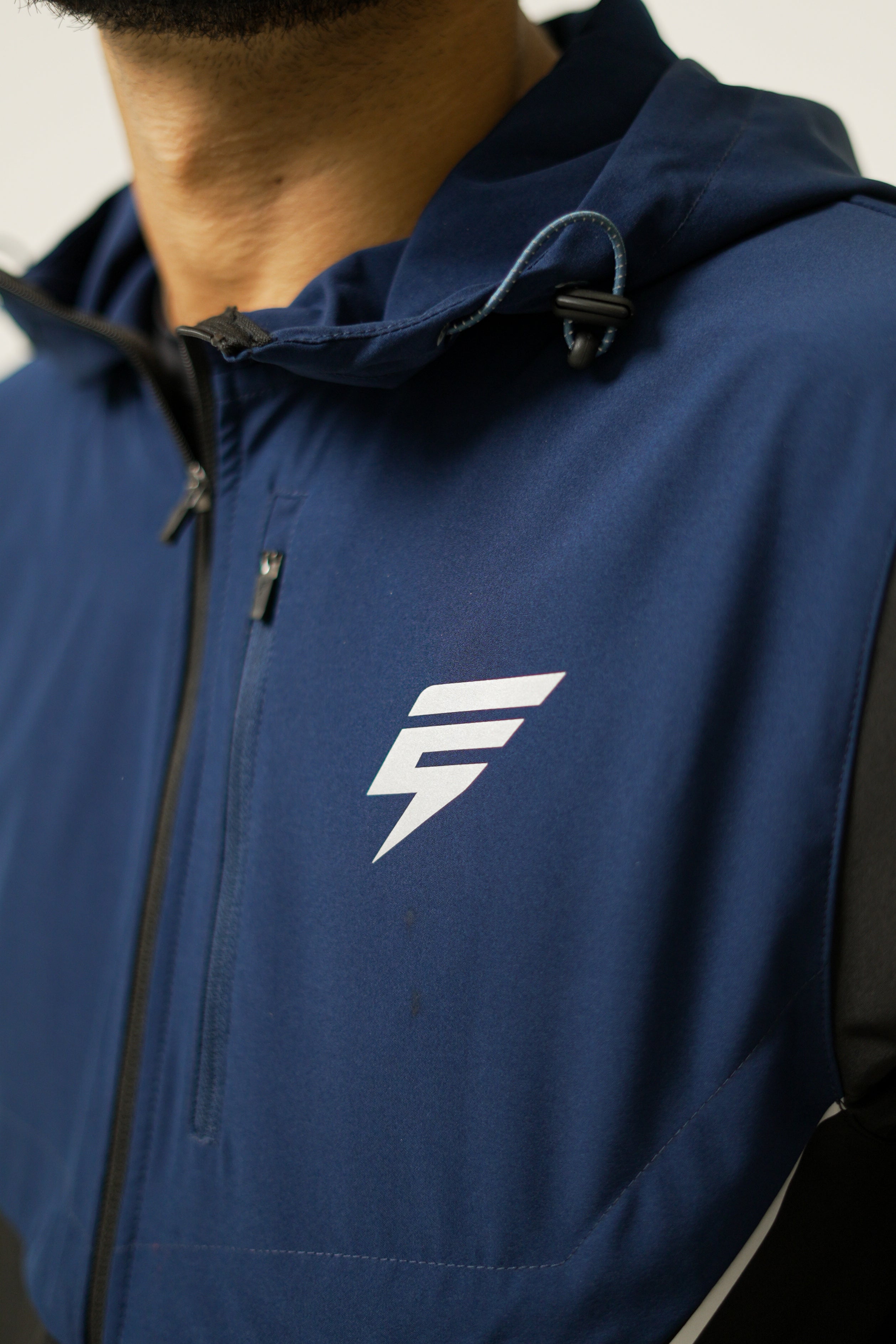 TRACK JACKET SET - BLACK/NAVY