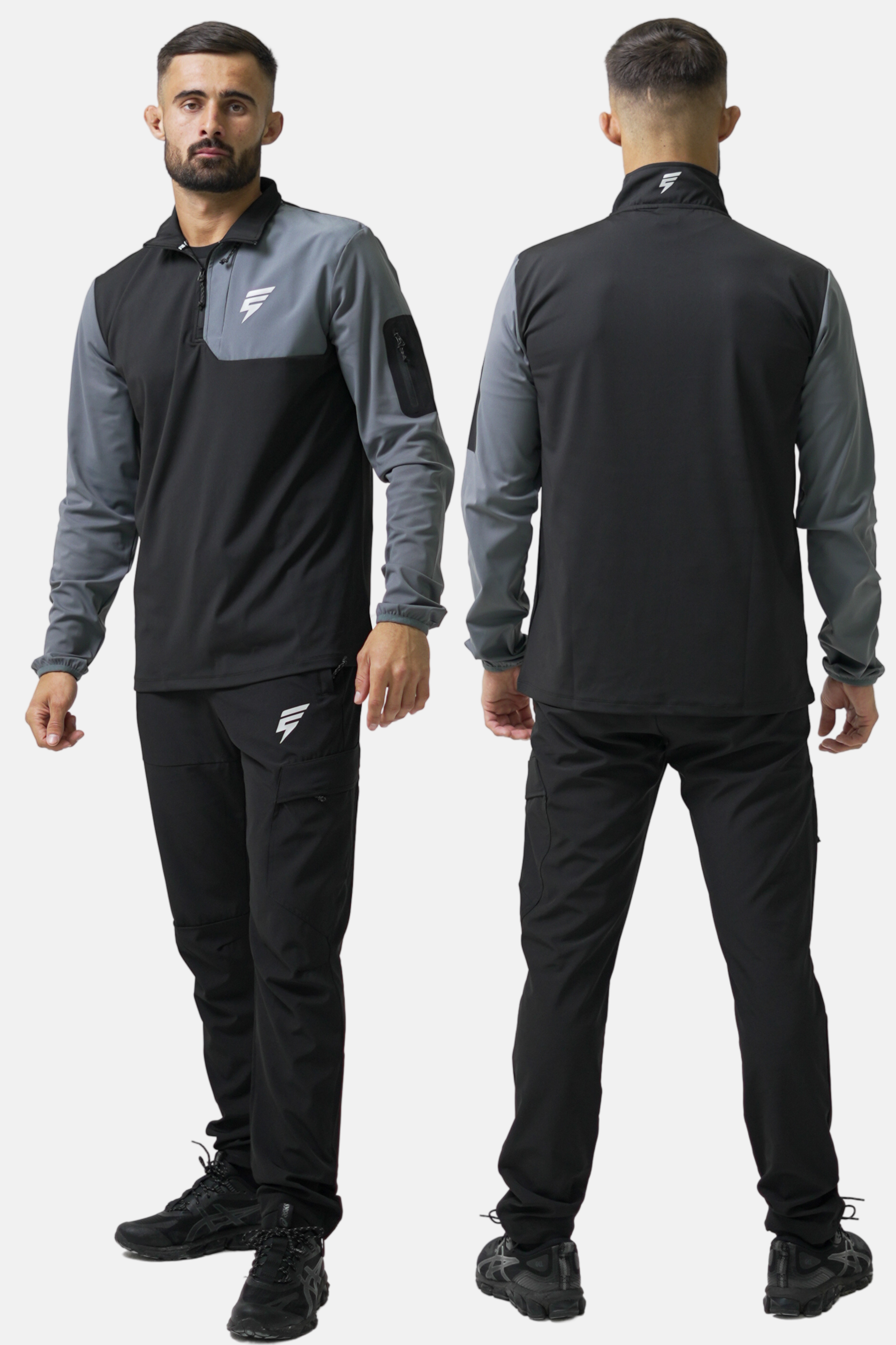 CORE 1/4 ZIP SET - BLACK/GREY