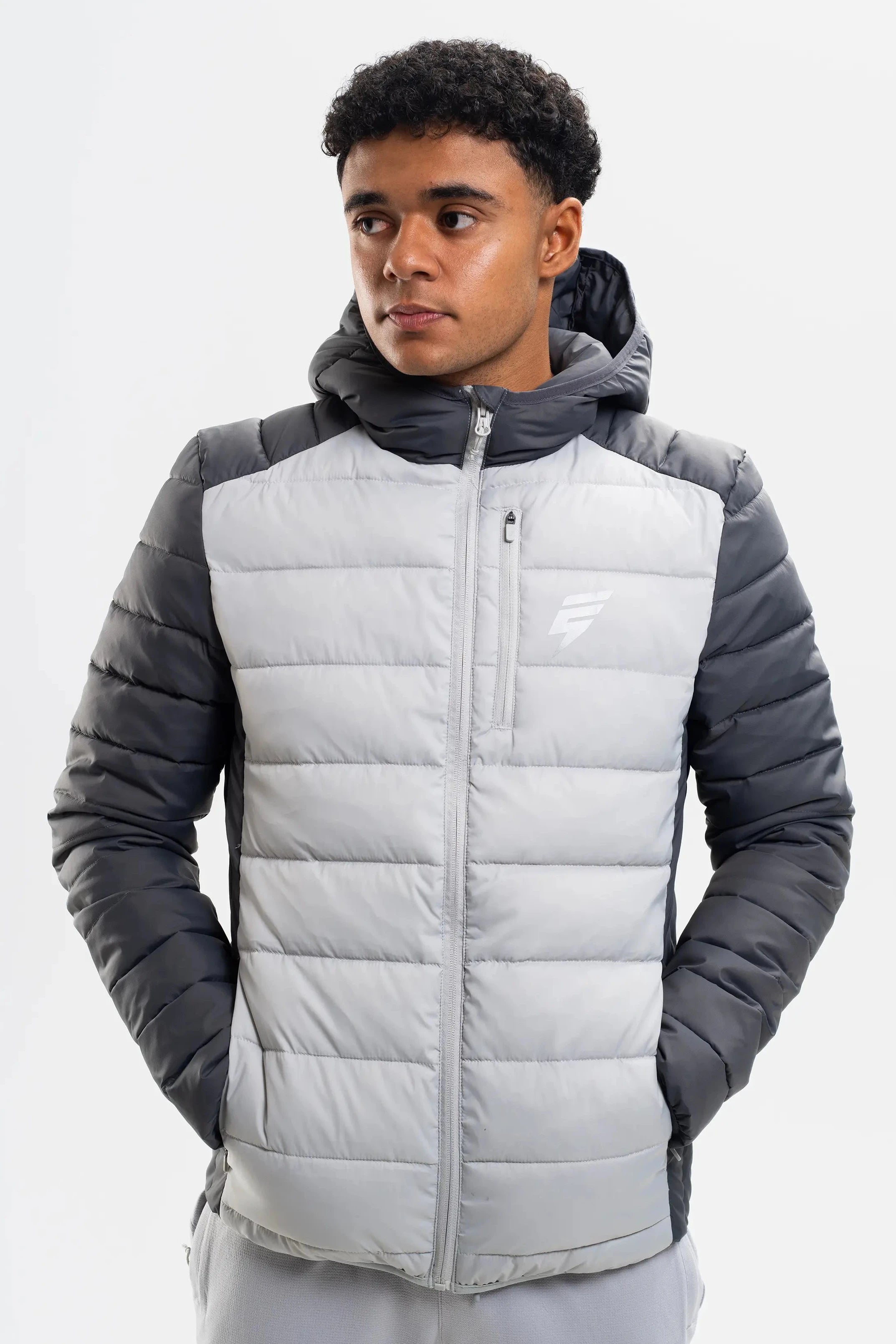 DELTA COAT - LIGHT GREY/COAL