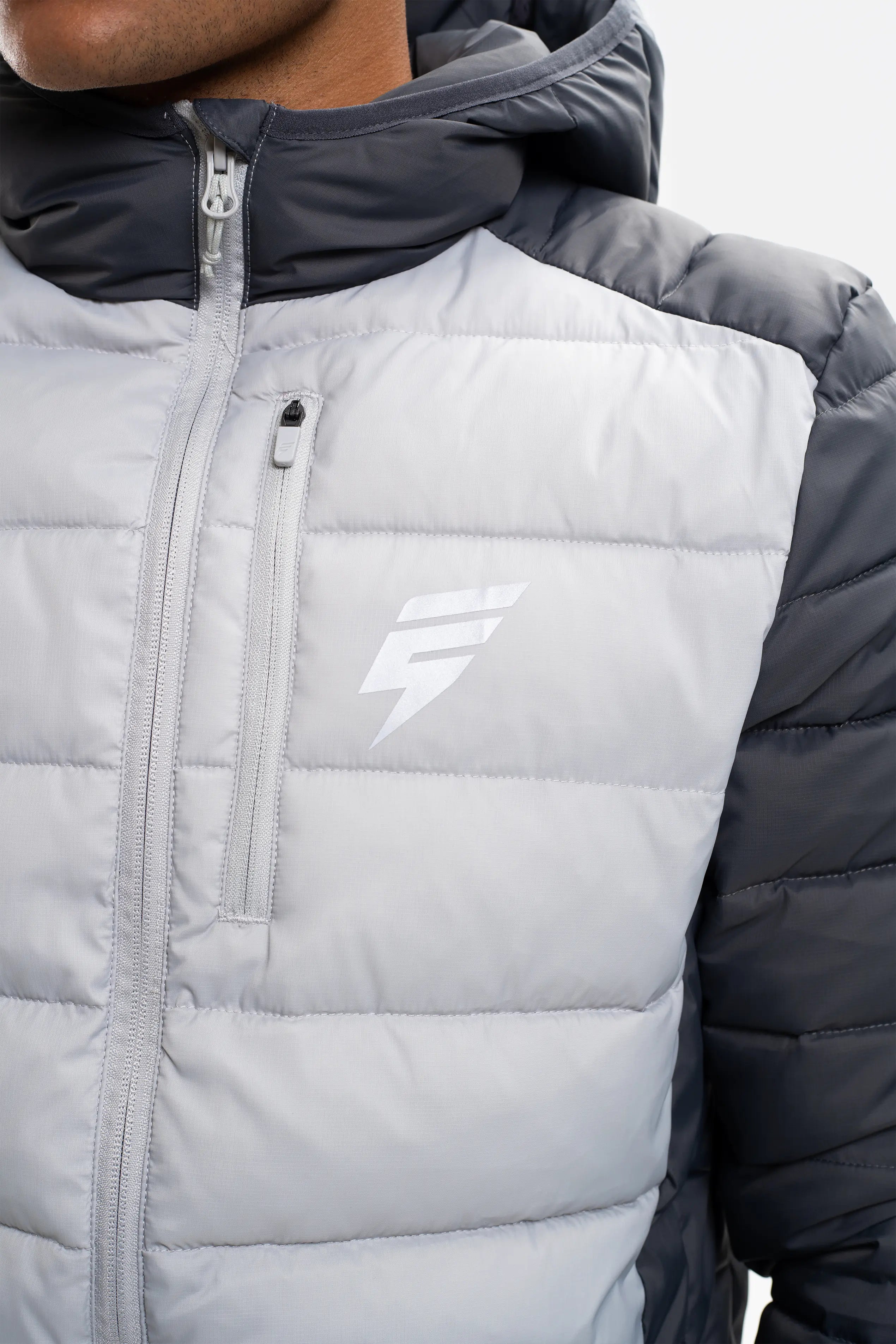 DELTA COAT - LIGHT GREY/COAL