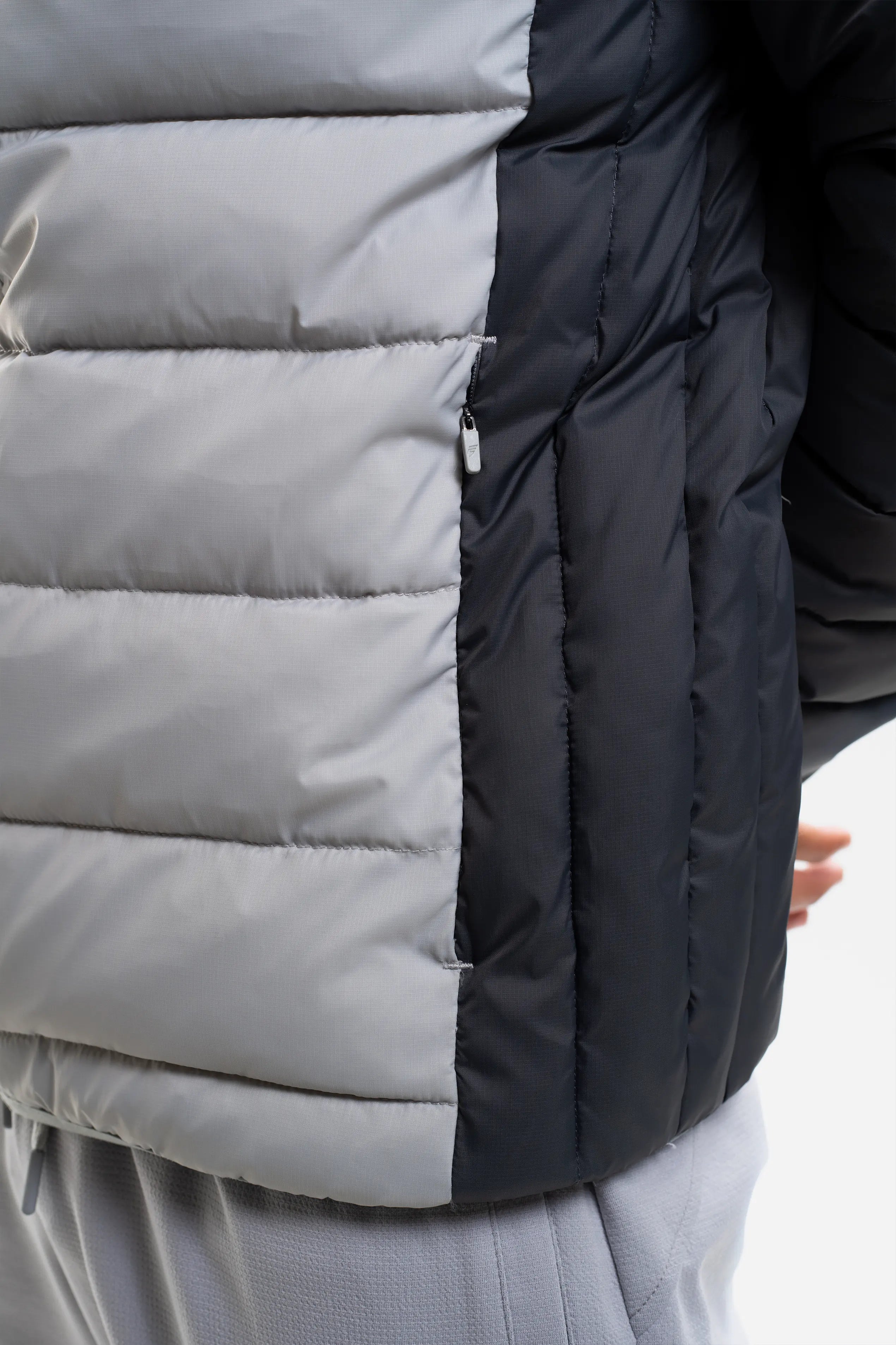 DELTA COAT - LIGHT GREY/COAL