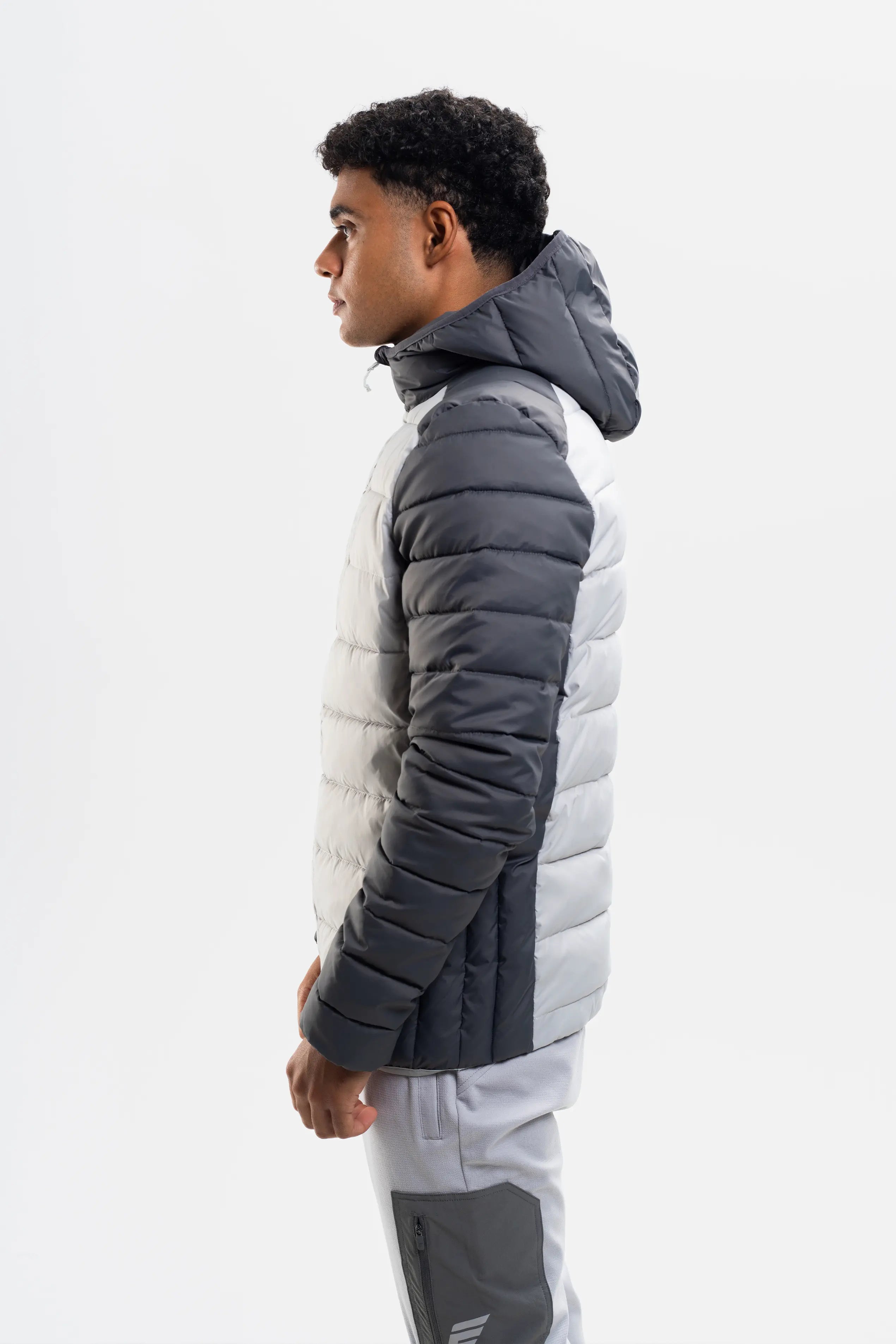 DELTA COAT - LIGHT GREY/COAL