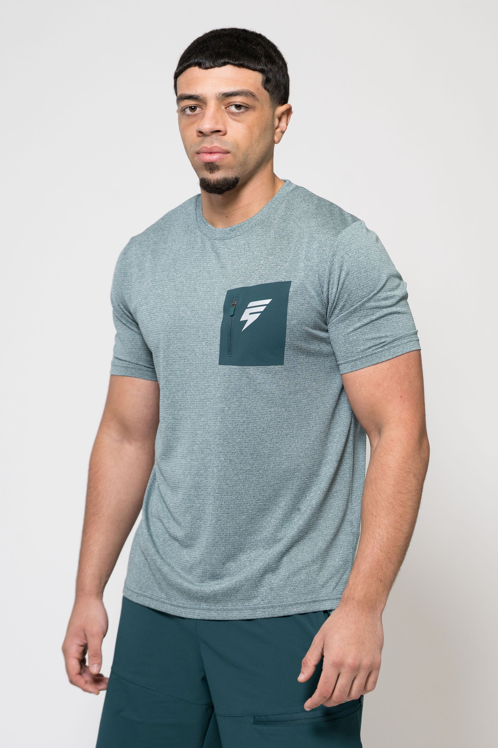 APEX TEE - TEAL/GREEN