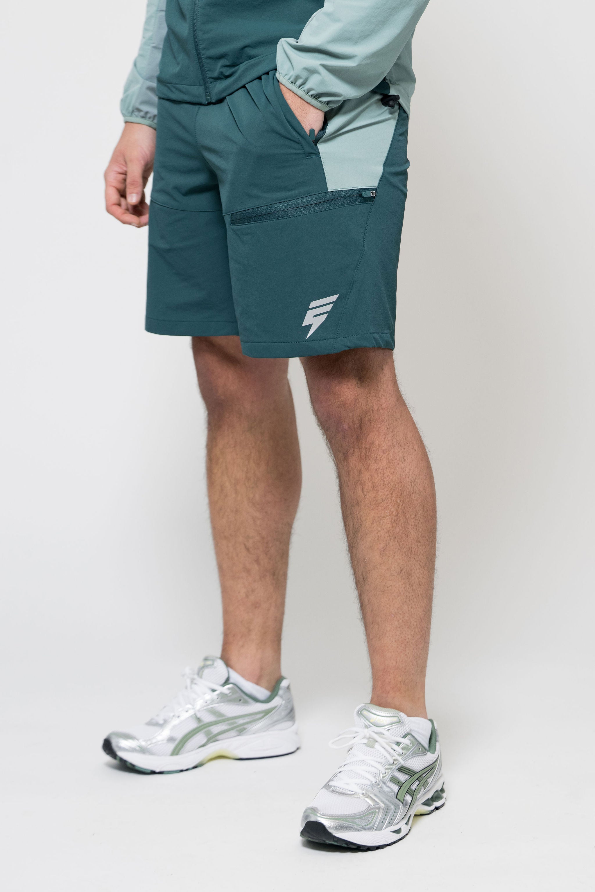 APEX SHORT SET - TEAL/FOREST GREEN