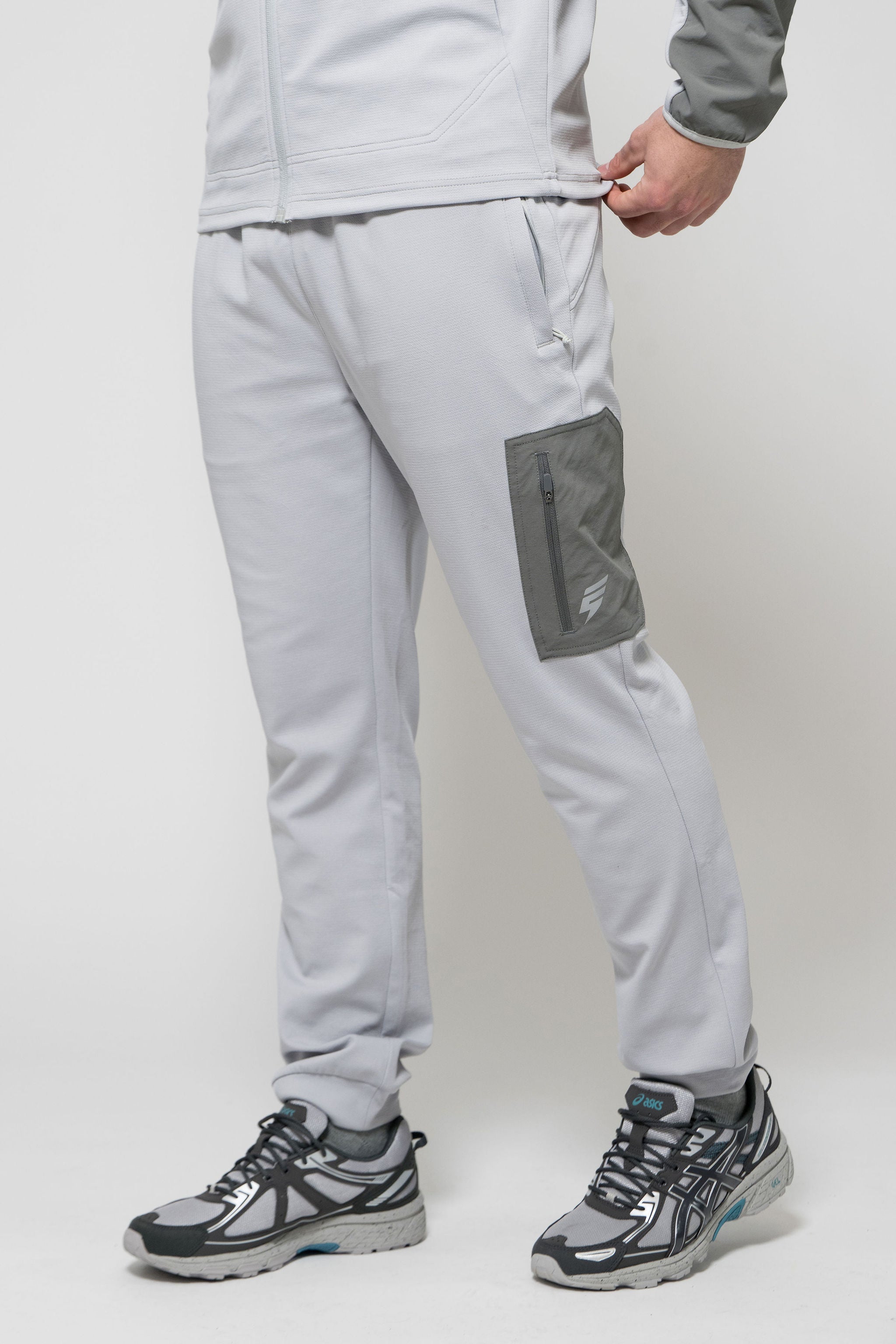 PATCH PANT - LIGHT GREY/COAL