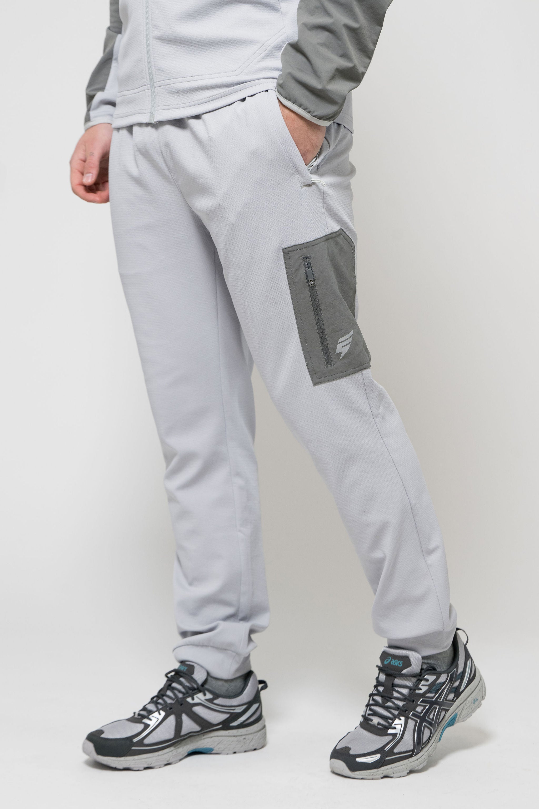 PATCH PANT - LIGHT GREY/COAL