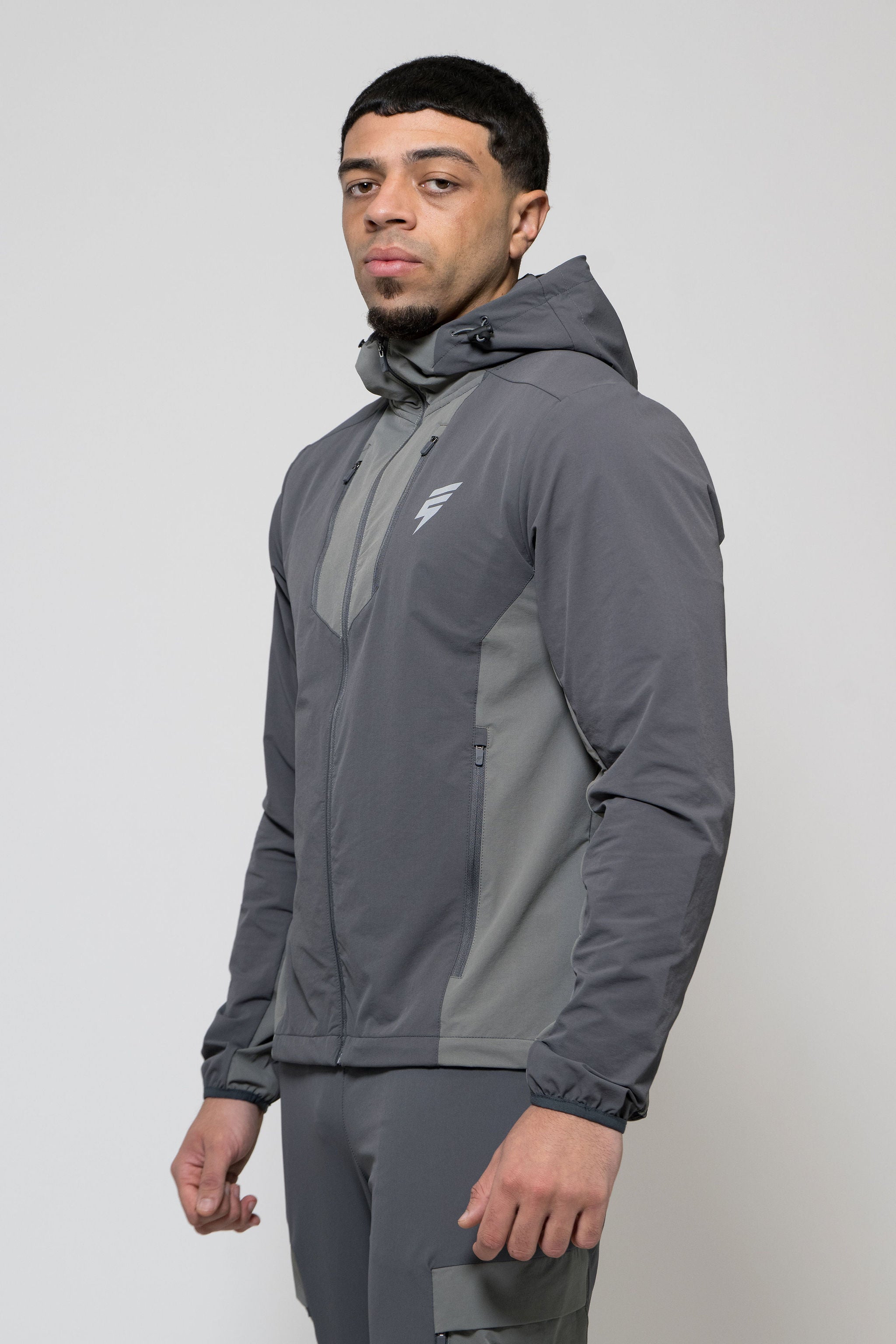 PEAK JACKET - COAL/GREY