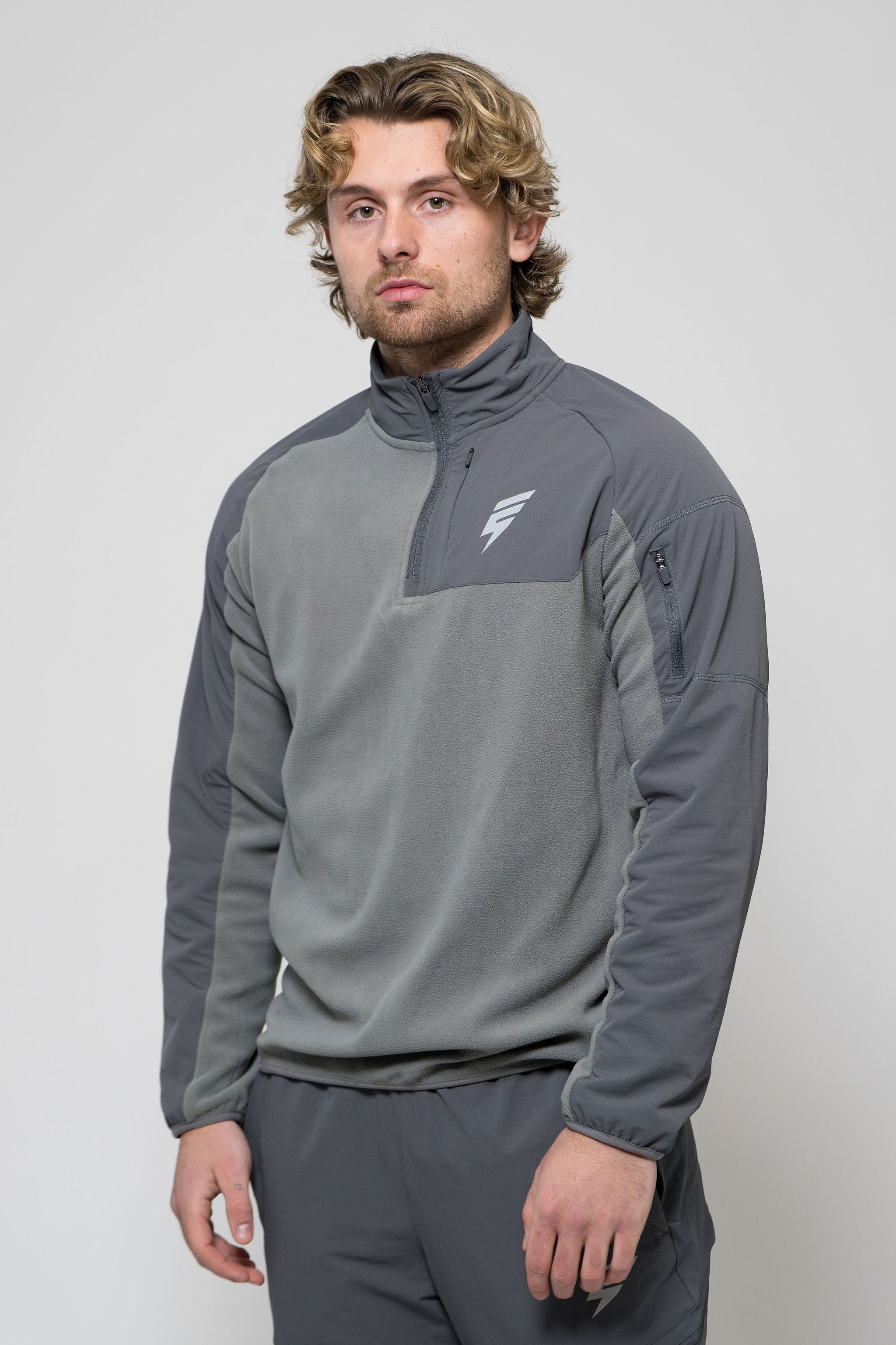 TRAIL FLEECE 1/4 ZIP - GREY/COAL