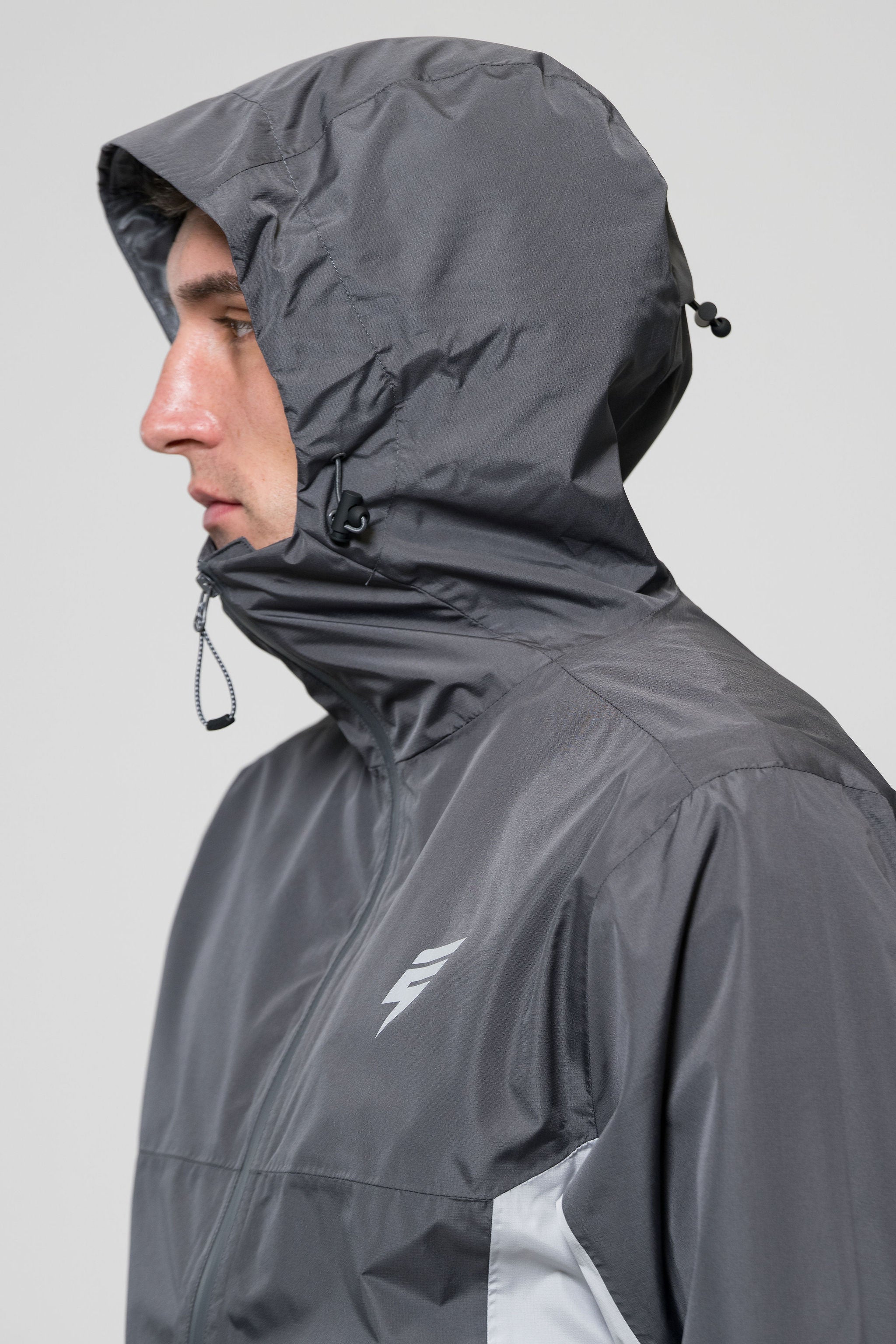 STORM RAINCOAT - LIGHT GREY/COAL