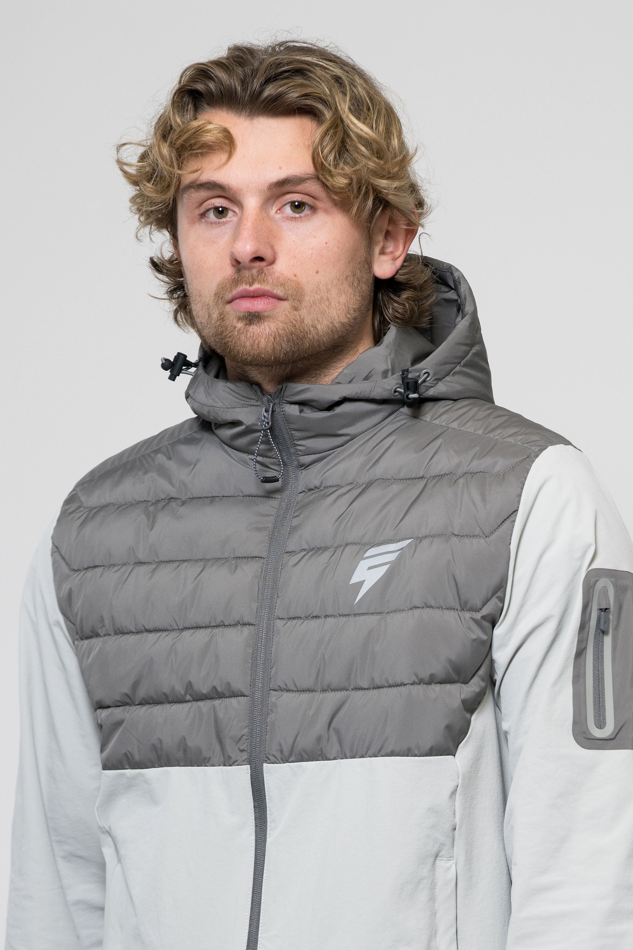 HYBRID JACKET - LIGHT GREY/COAL