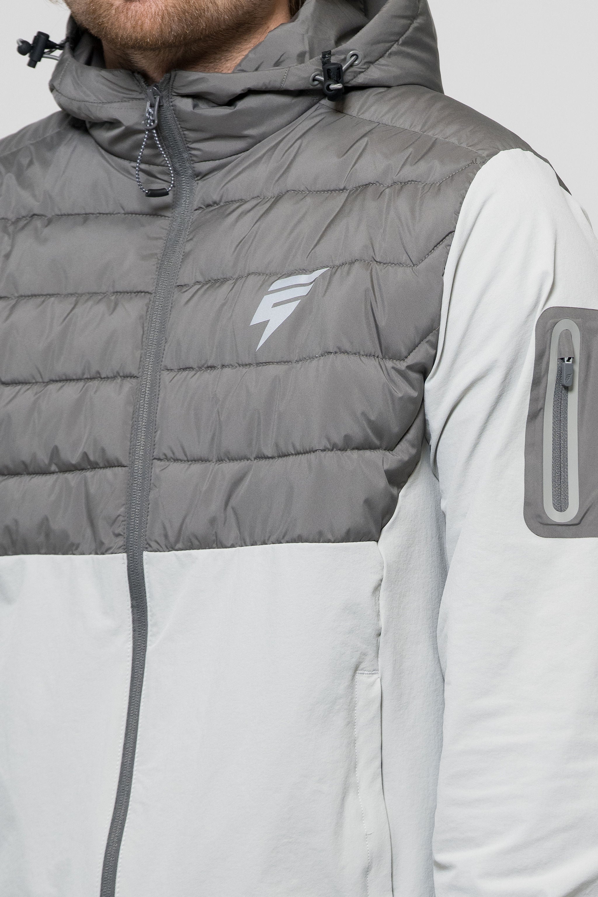 HYBRID JACKET - LIGHT GREY/COAL