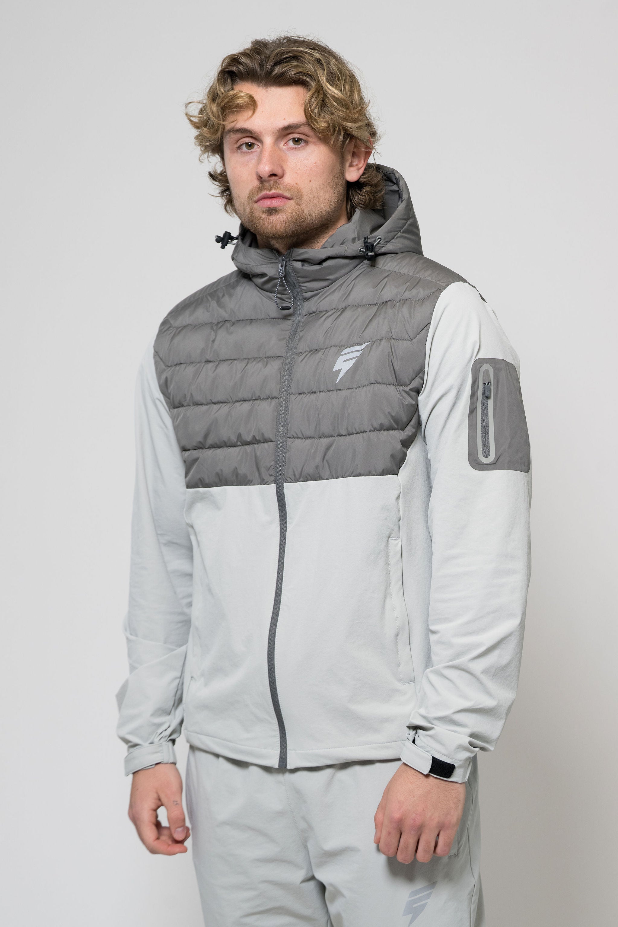 HYBRID JACKET - LIGHT GREY/COAL