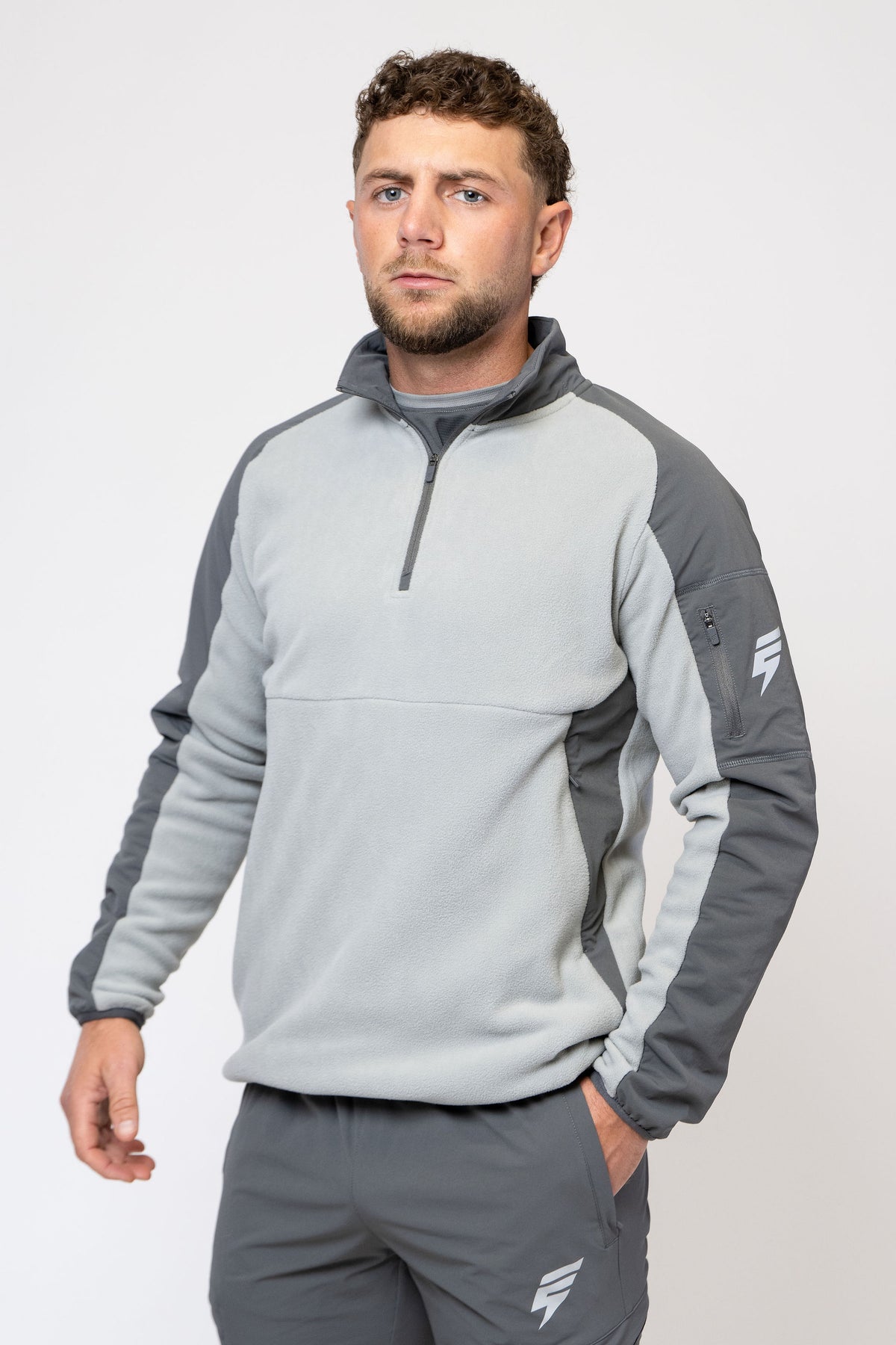 TRAIL FLEECE TRACKSUIT - DARK GREY/GREY