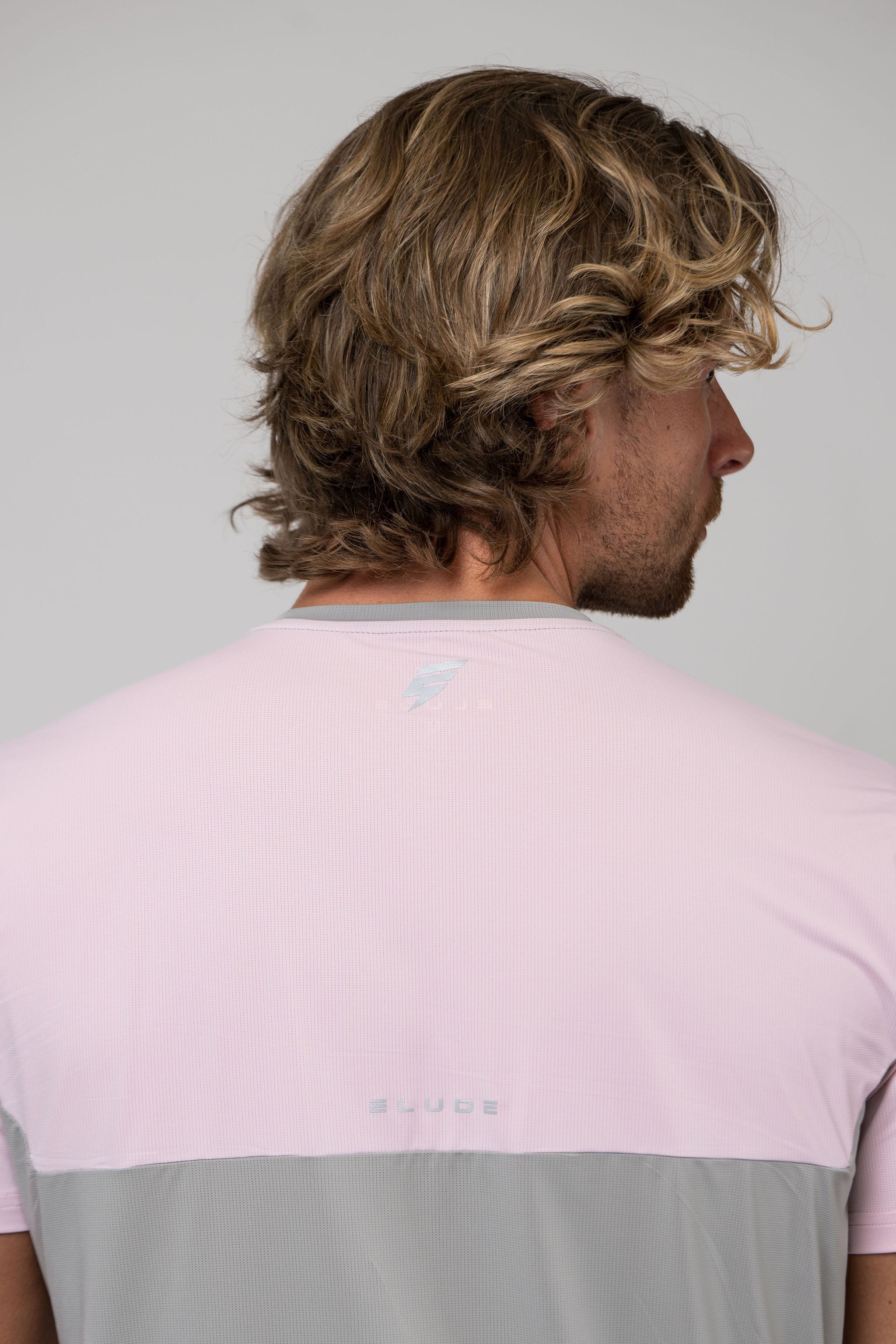 TRACK TEE - GREY/PINK