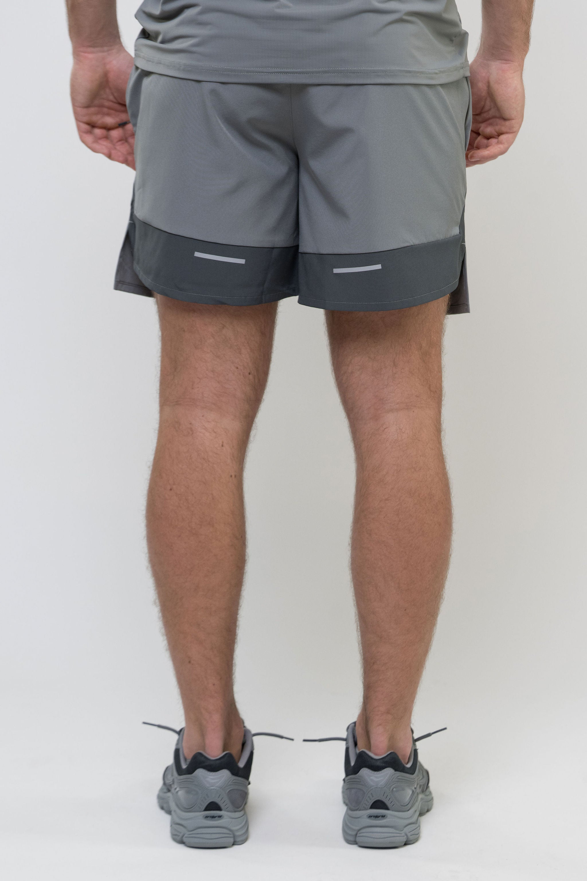 TRACK JACKET SHORT SET - LIGHT GREY/GREY