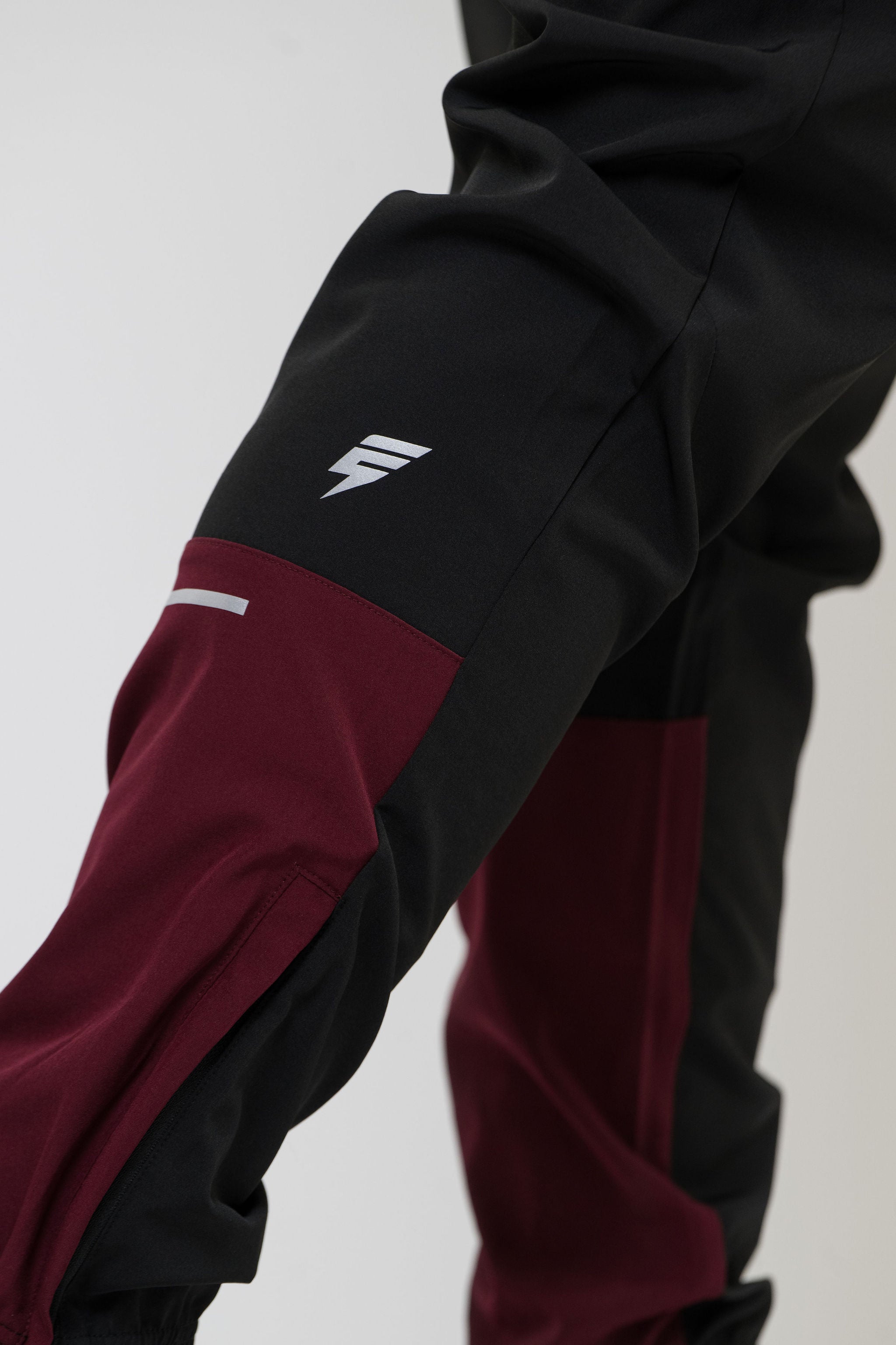 TRACK PANT - BLACK/MAROON