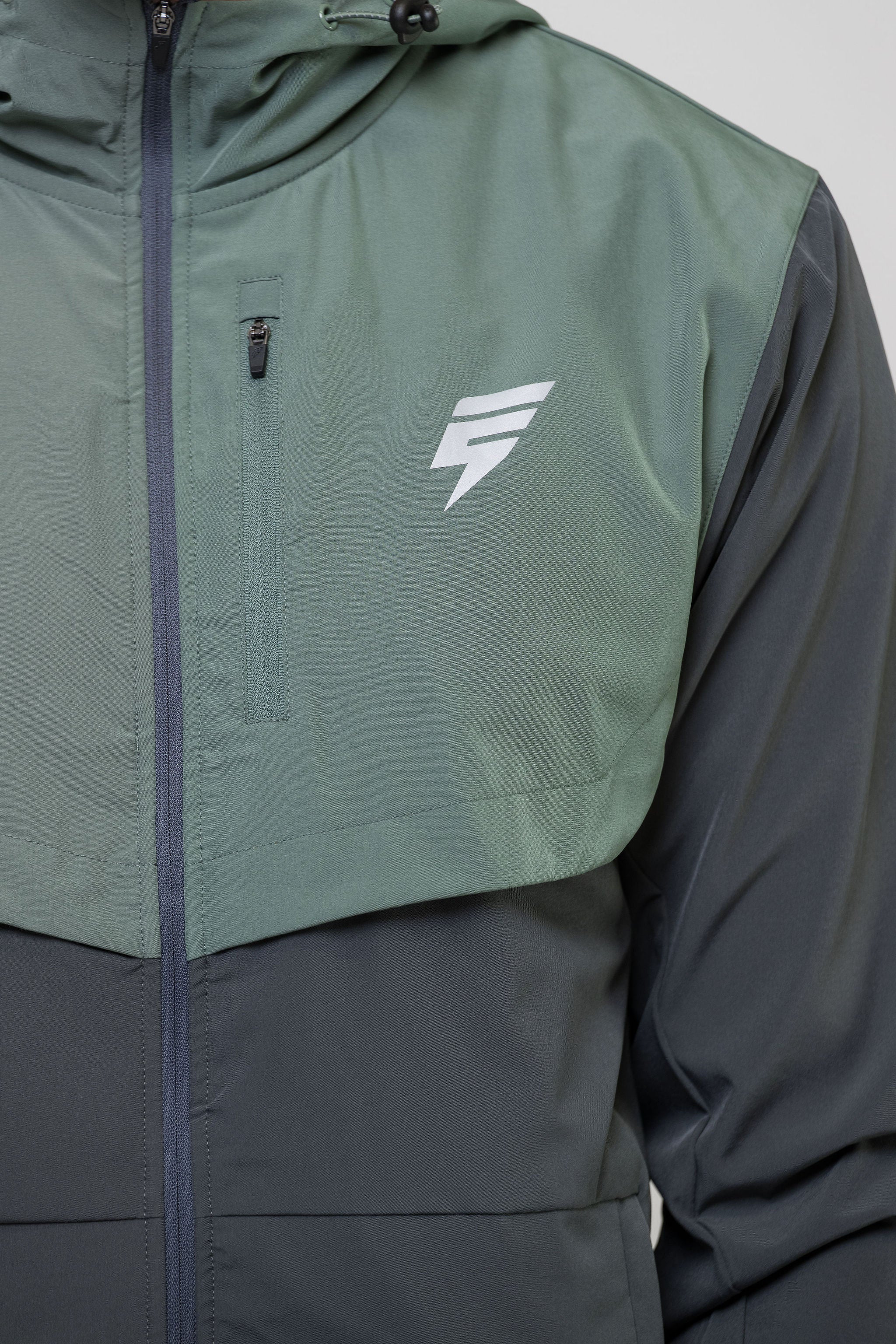 TRACK JACKET - GREY/SAGE