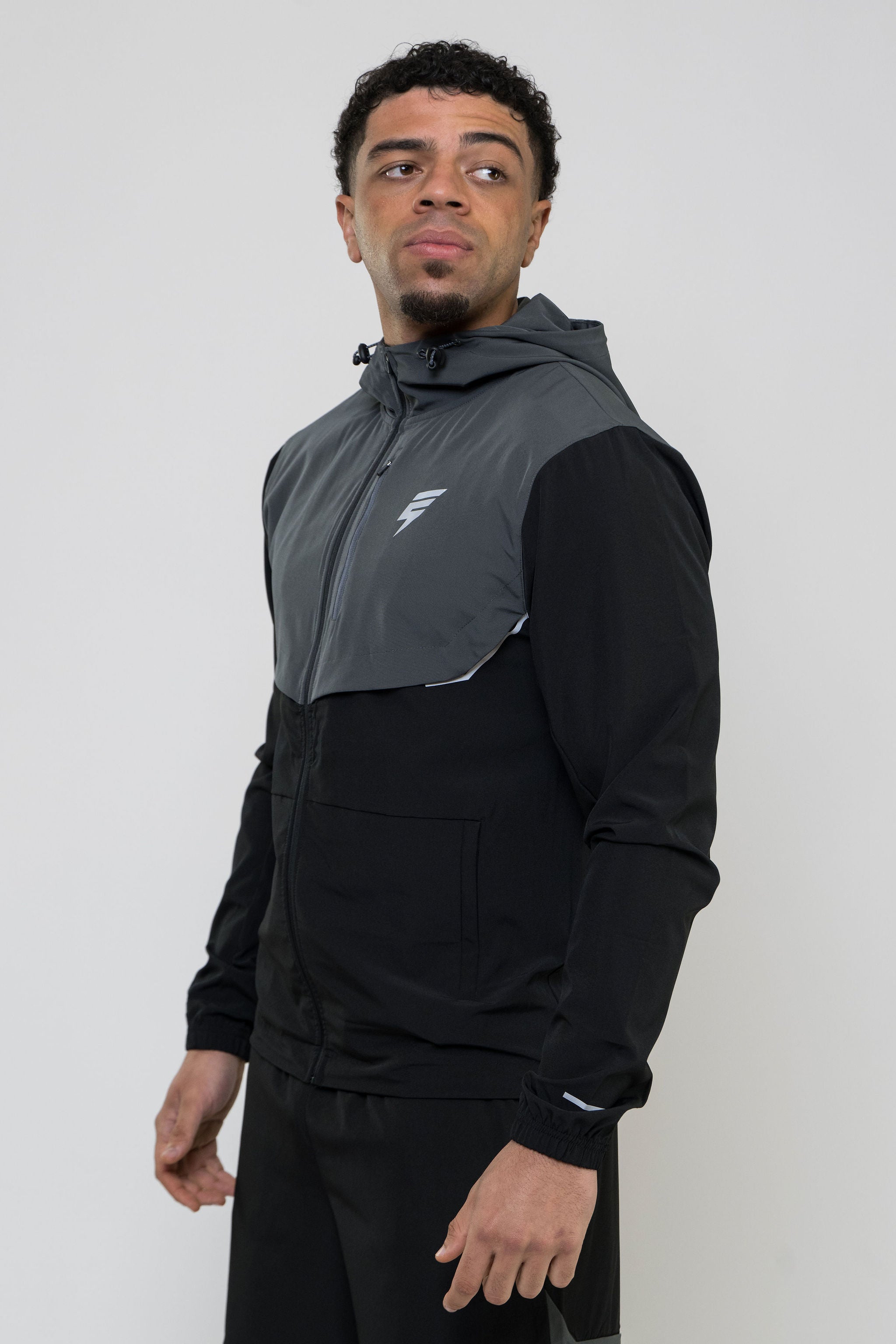 TRACK JACKET - BLACK/DARK GREY