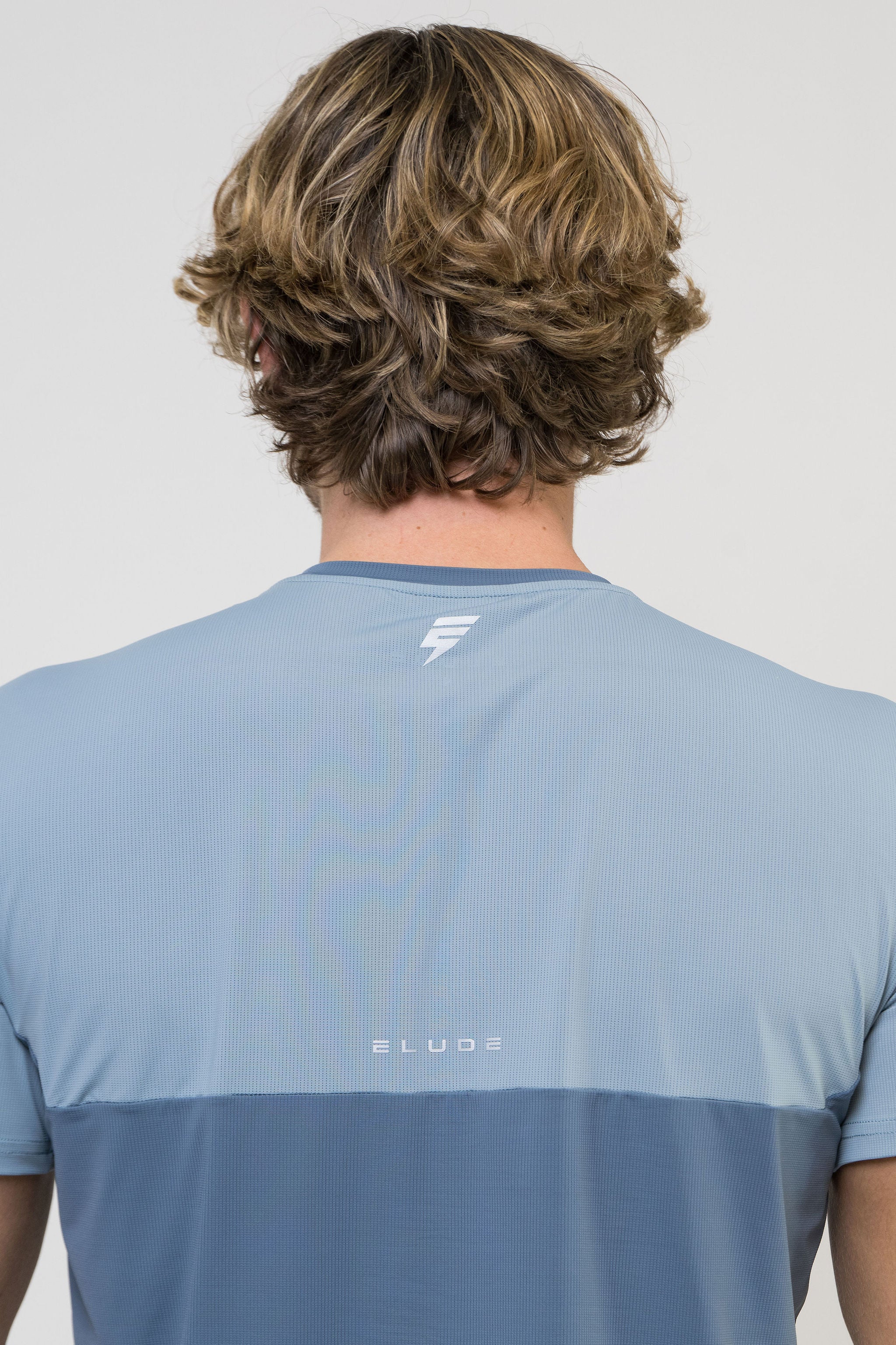 TRACK TEE - PALE NAVY/SKY BLUE