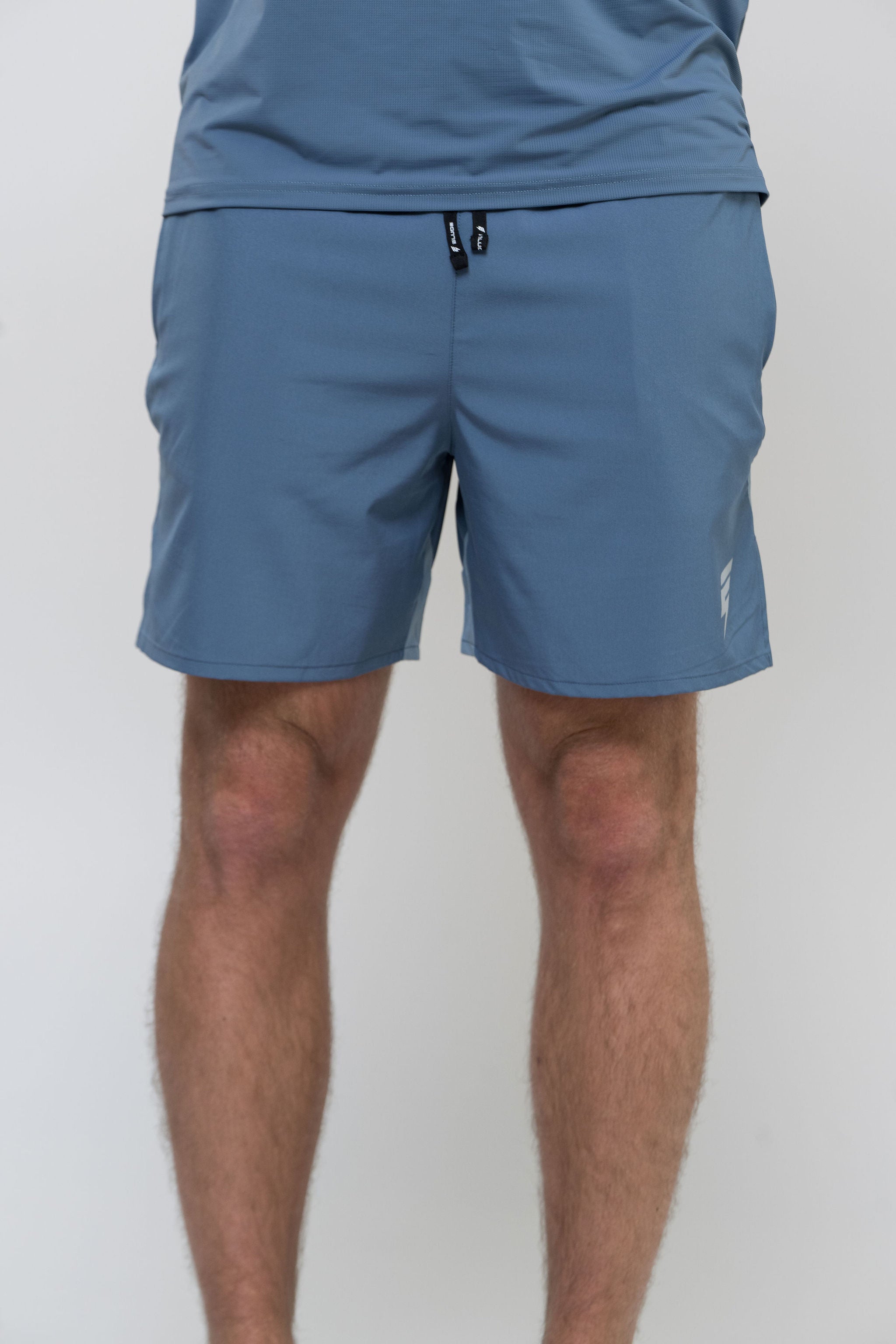 TRACK SHORT - PALE NAVY/SKY BLUE