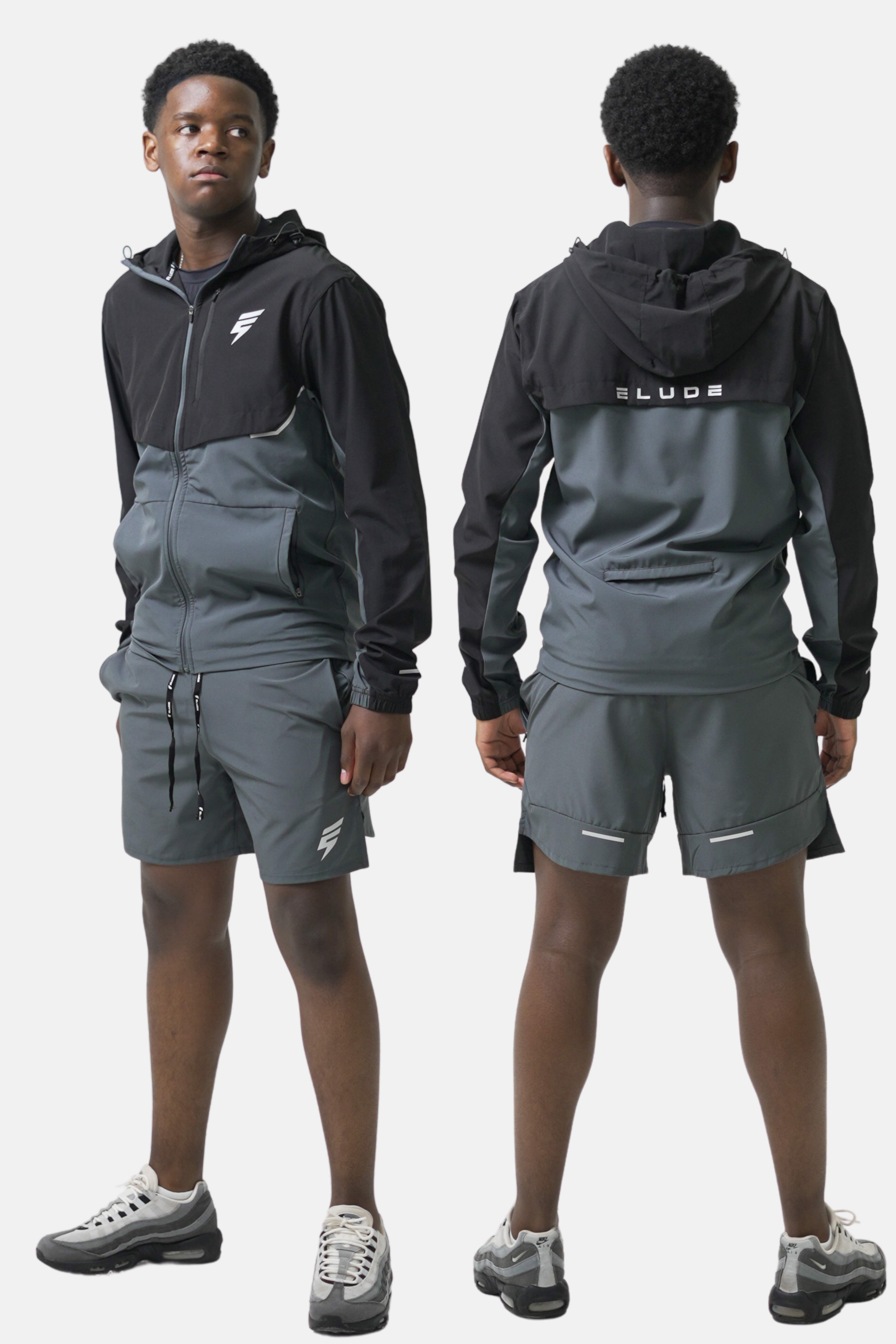 TRACK JACKET SET - COAL/BLACK