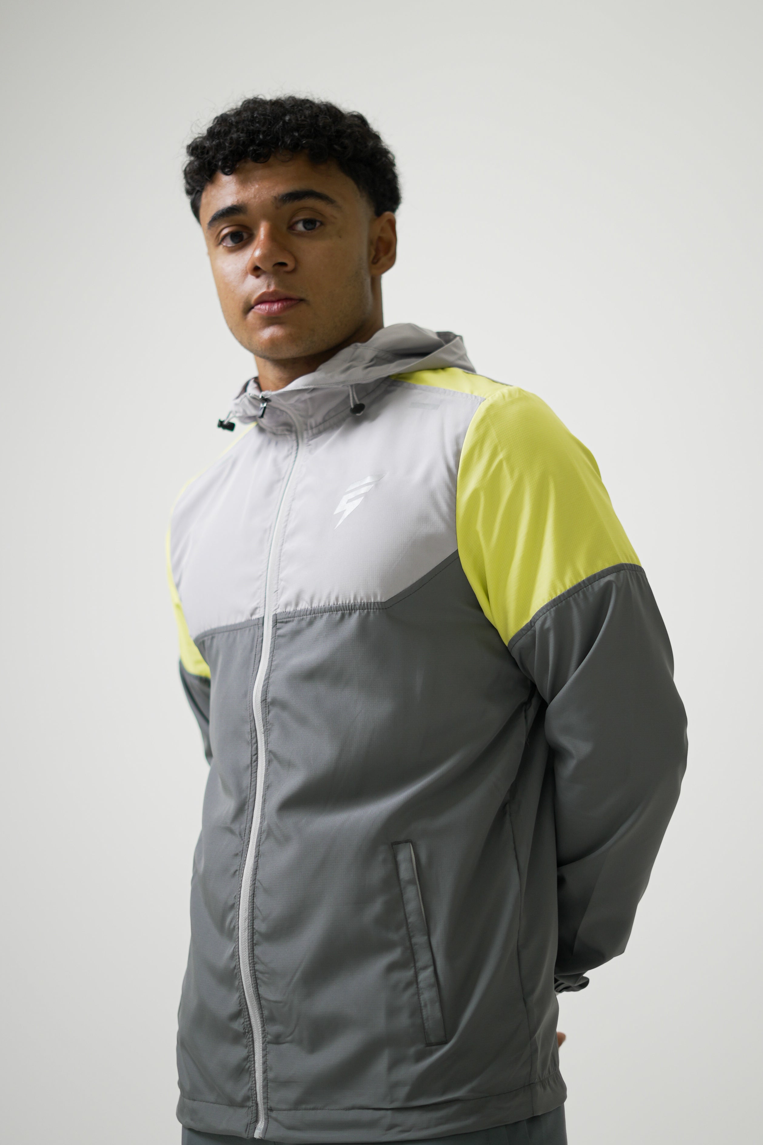 VENT WINDBREAKER JACKET - GREY/LIME/LIGHT GREY