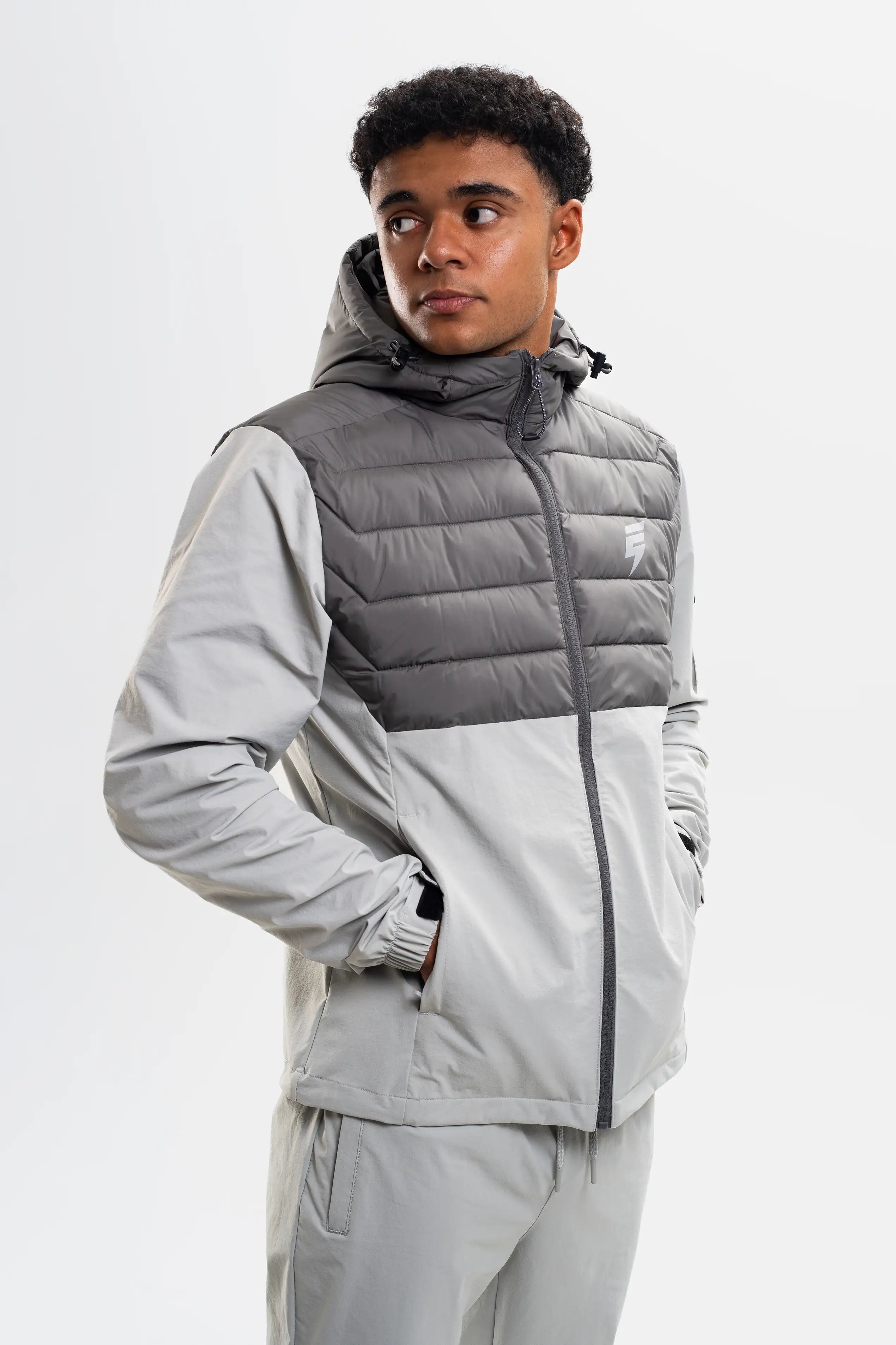 HYBRID TRACKSUIT - LIGHT GREY/COAL