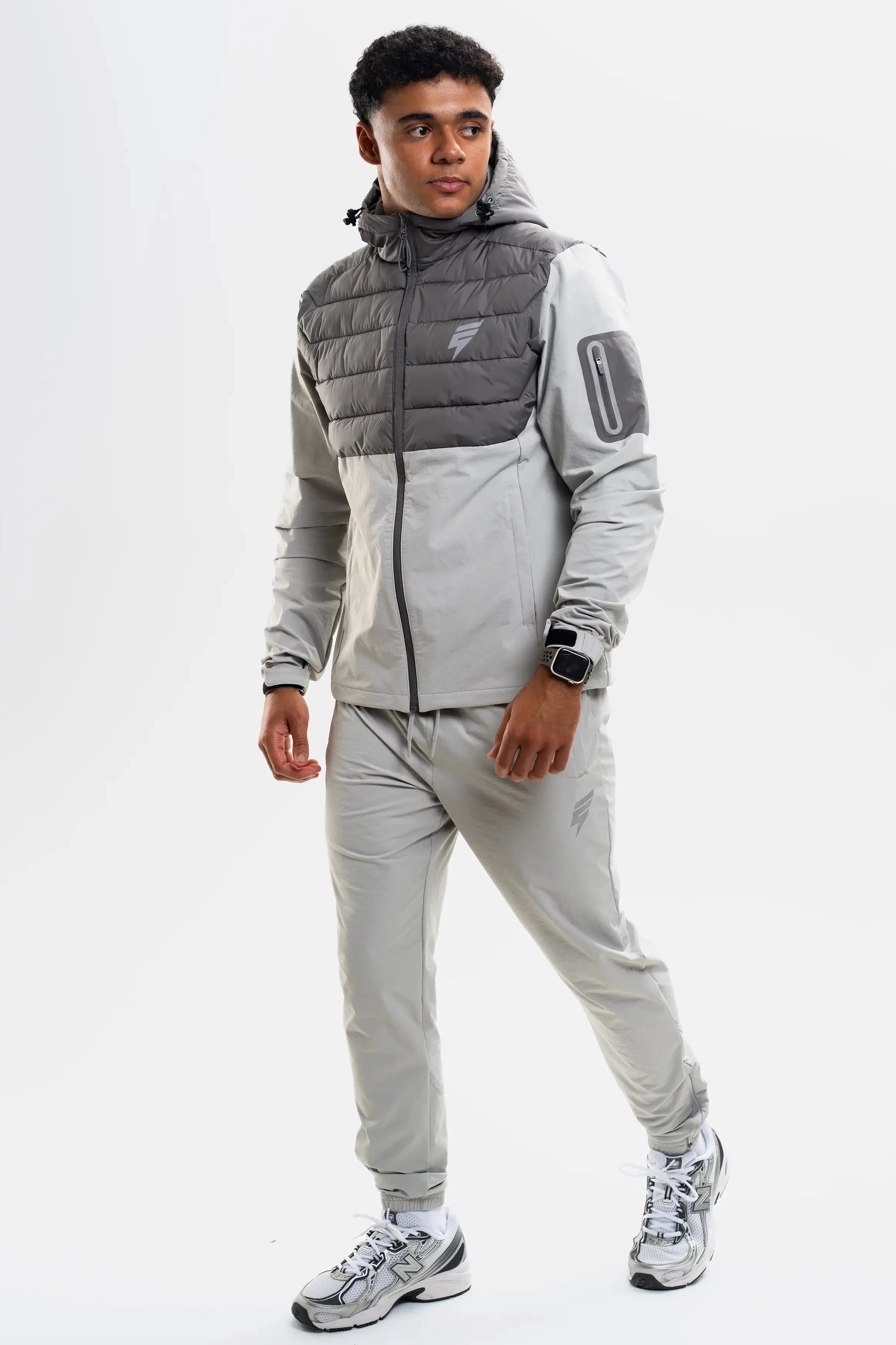 HYBRID TRACKSUIT - LIGHT GREY/COAL