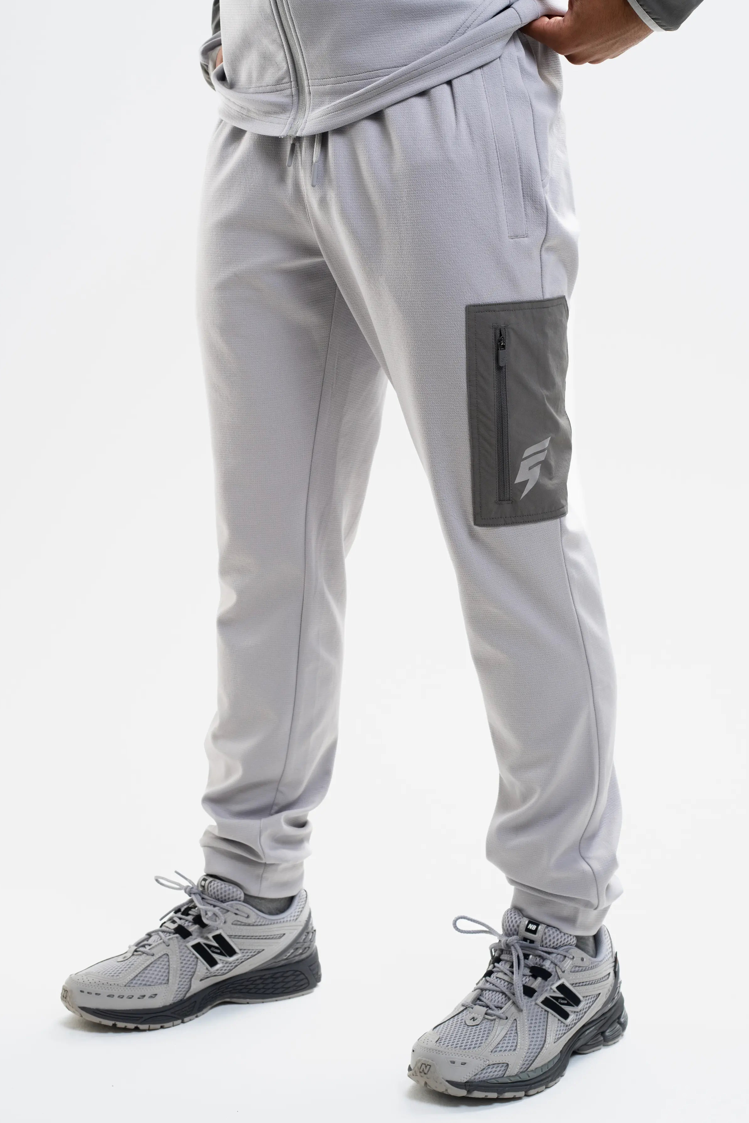 PATCH PANT - LIGHT GREY/COAL