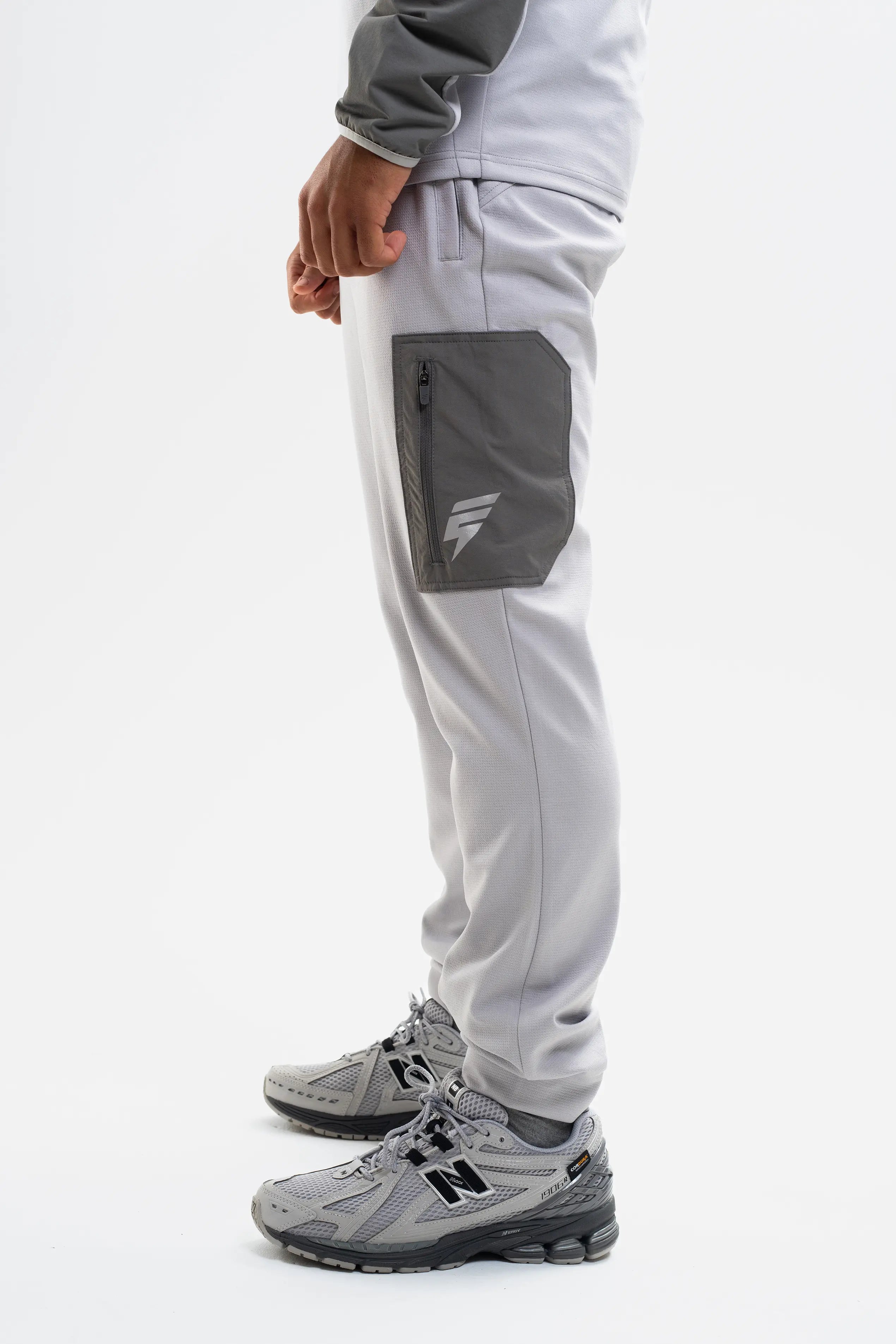 PATCH PANT - LIGHT GREY/COAL