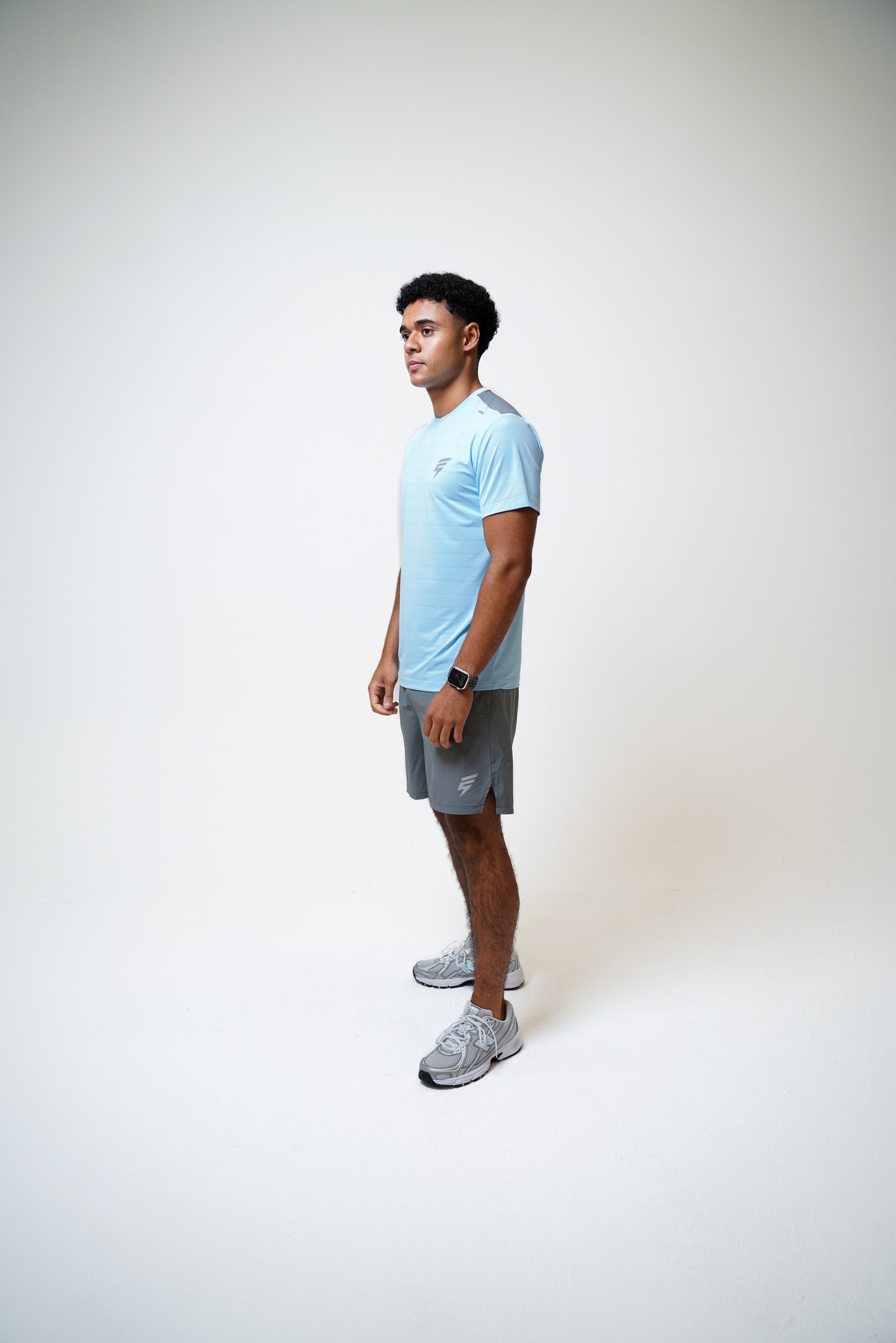 VENT TEE - BABY BLUE/GREY