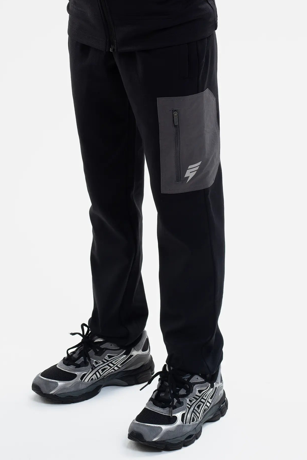 JUNIORS PATCH PANT - BLACK/COAL