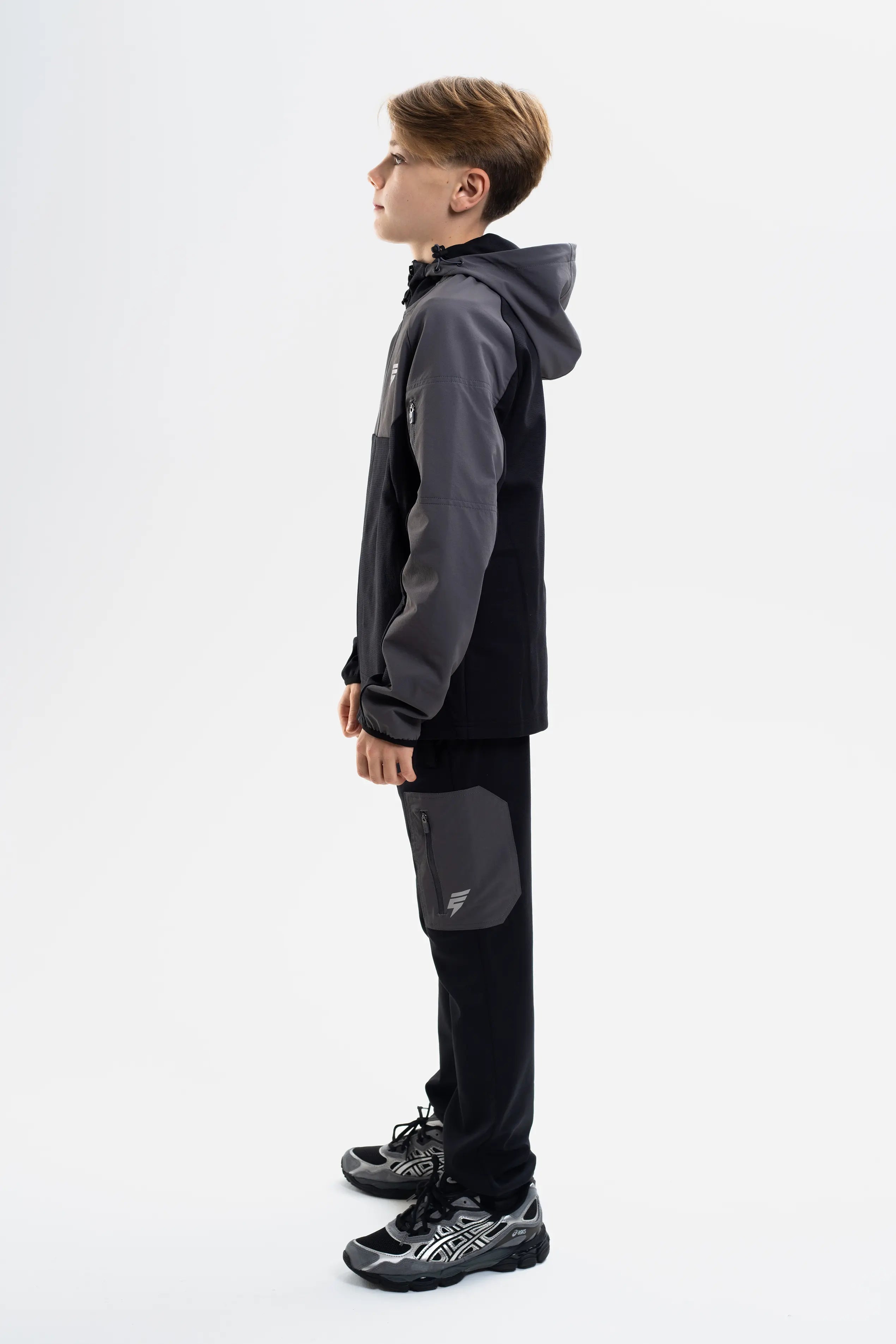 JUNIORS PATCH PANT - BLACK/COAL