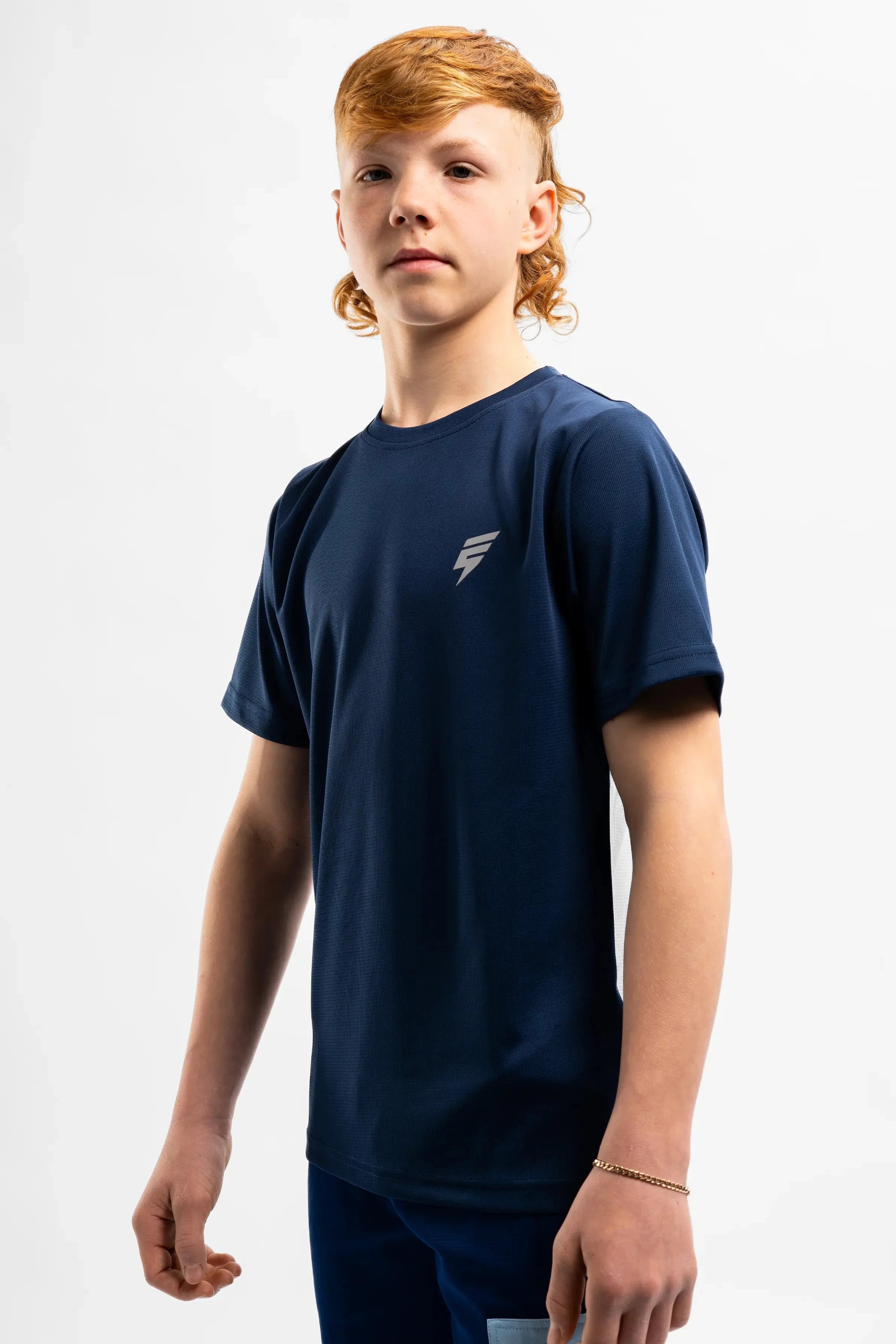 JUNIOR TECH TEE - NAVY/BLUE