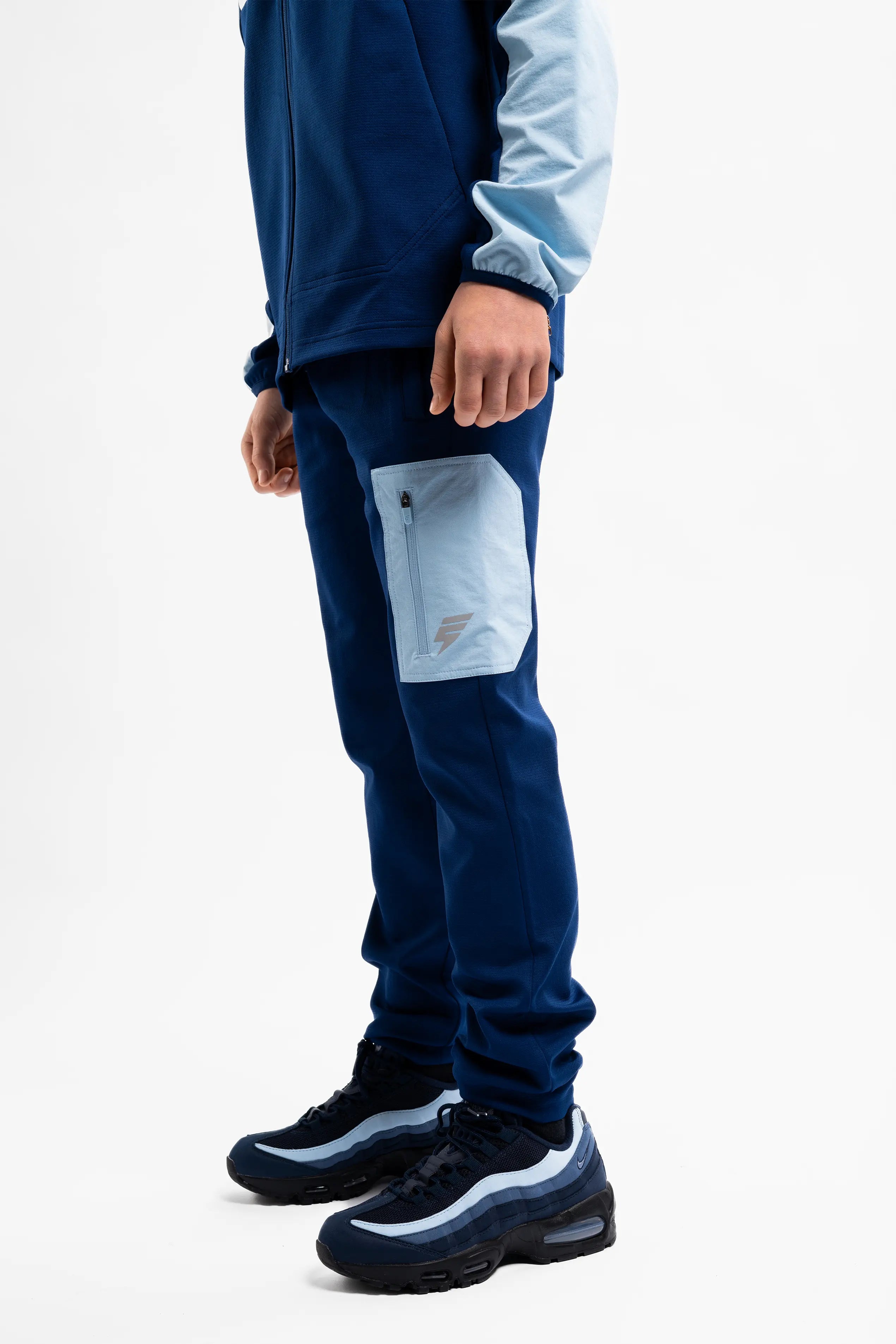 JUNIORS PATCH TRACKSUIT - NAVY/BLUE